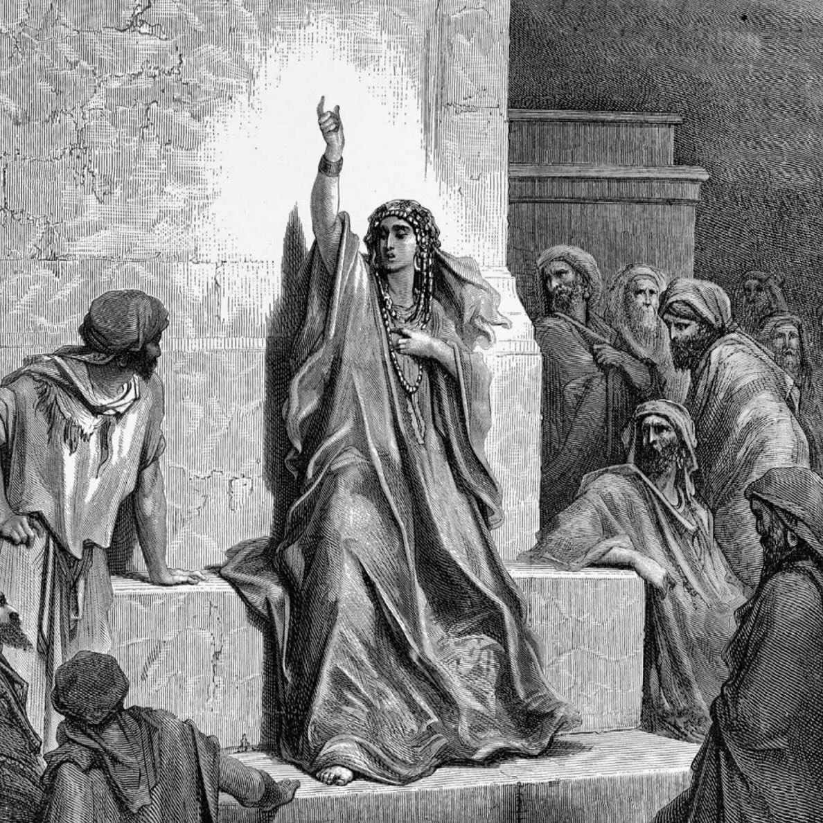 A prophetess, a judge of a nation, wife and a military leader. 

All of these titles and she chose name herself mother. When villagers and the nation lay silent, hiding in fear, she wrote &ldquo;there were few people left in the villages of Israel- u