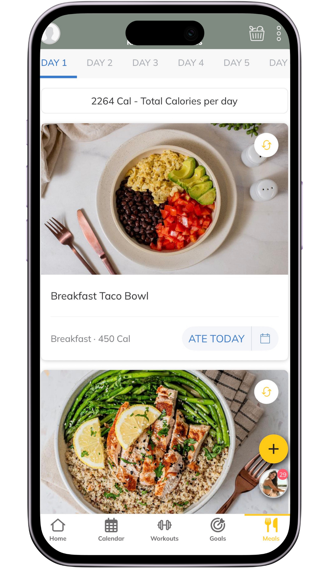 Overview of Meal Planner in App