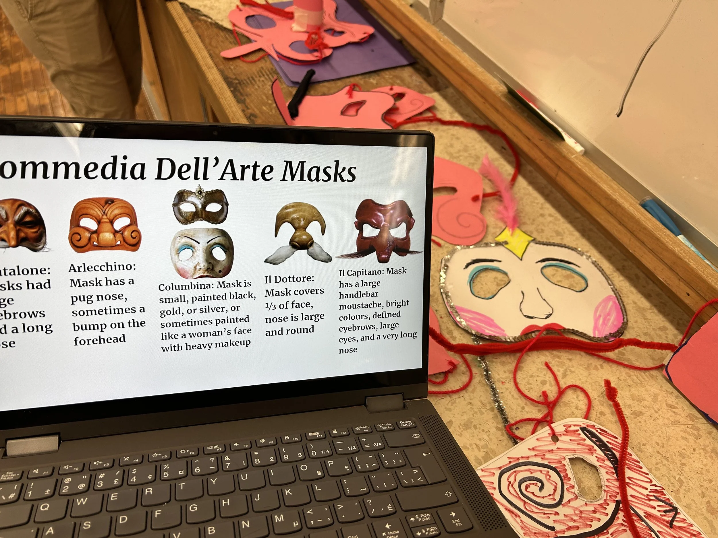 Theatre History Unit- Students design Commedia Dell'Arte Masks to perform with