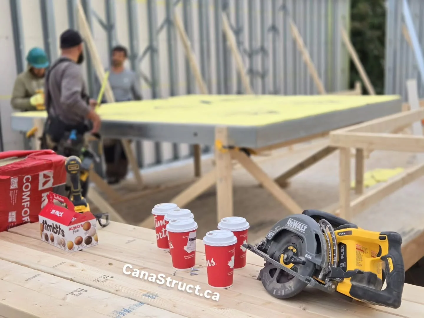 Line up of all necessary *tools* at our framing jobsite! 🇨🇦🔨☕
#canadian #friday #timhortons #coffee #framing #toronto #constructiontoronto #jobsite #canada #framingcontractors #toolsofthetrade #builder #steel #workinghard #timhortonscanada #canas