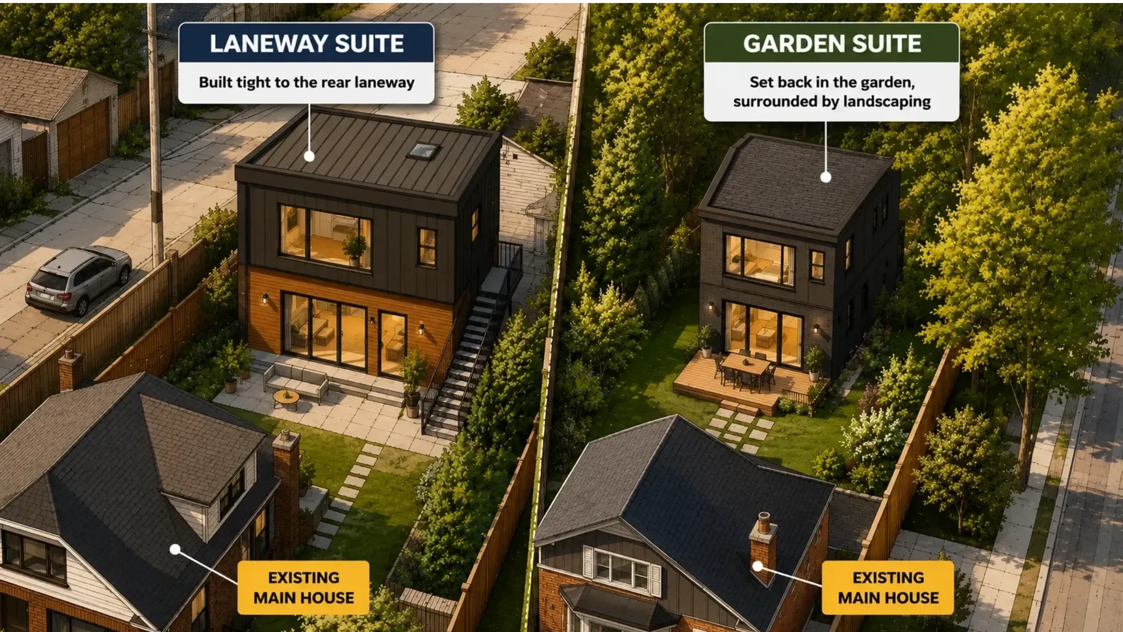Laneway Suite vs. Garden Suite in Toronto: The Real Differences (And Why You Can Only Build One)