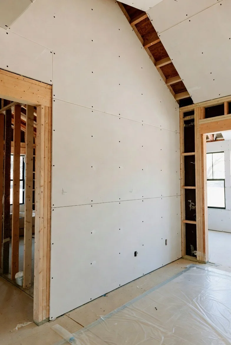 Drywall installation after framing