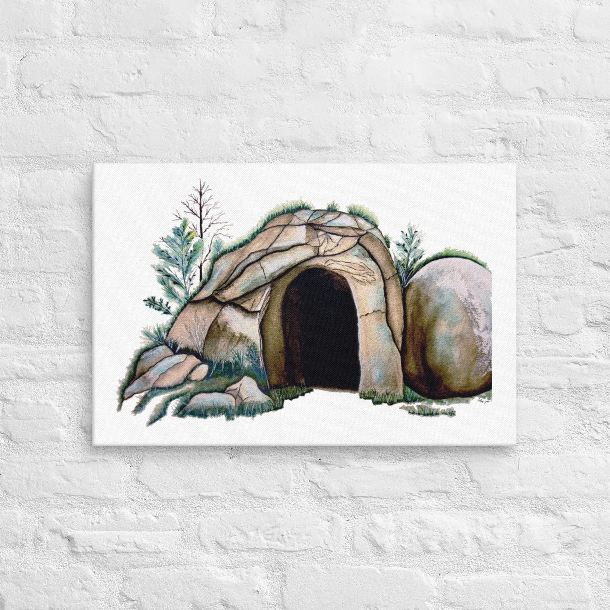 Empty Tomb - Original Watercolor printed on Canvas