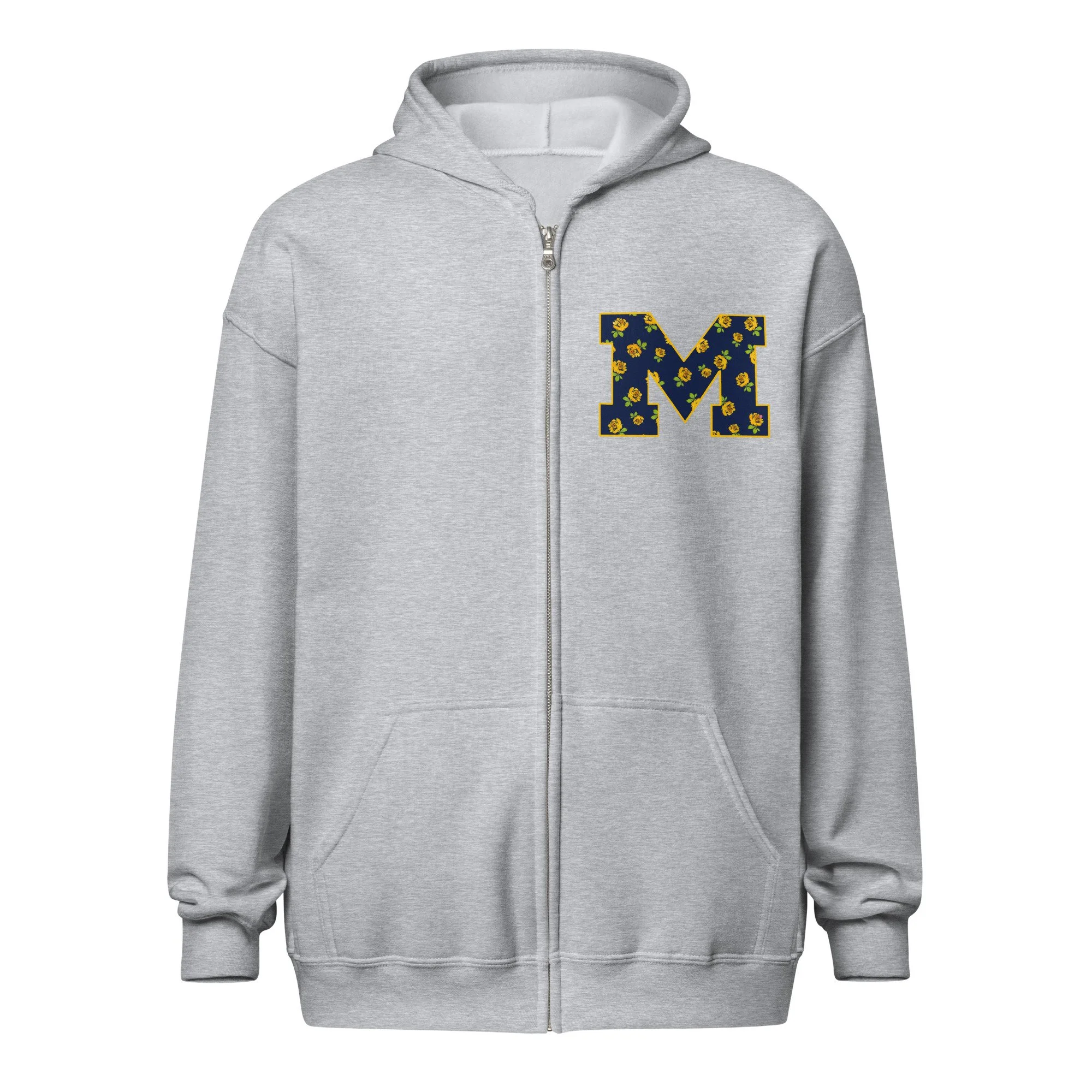 M Maize Roses - Unisex heavy blend zip hoodie