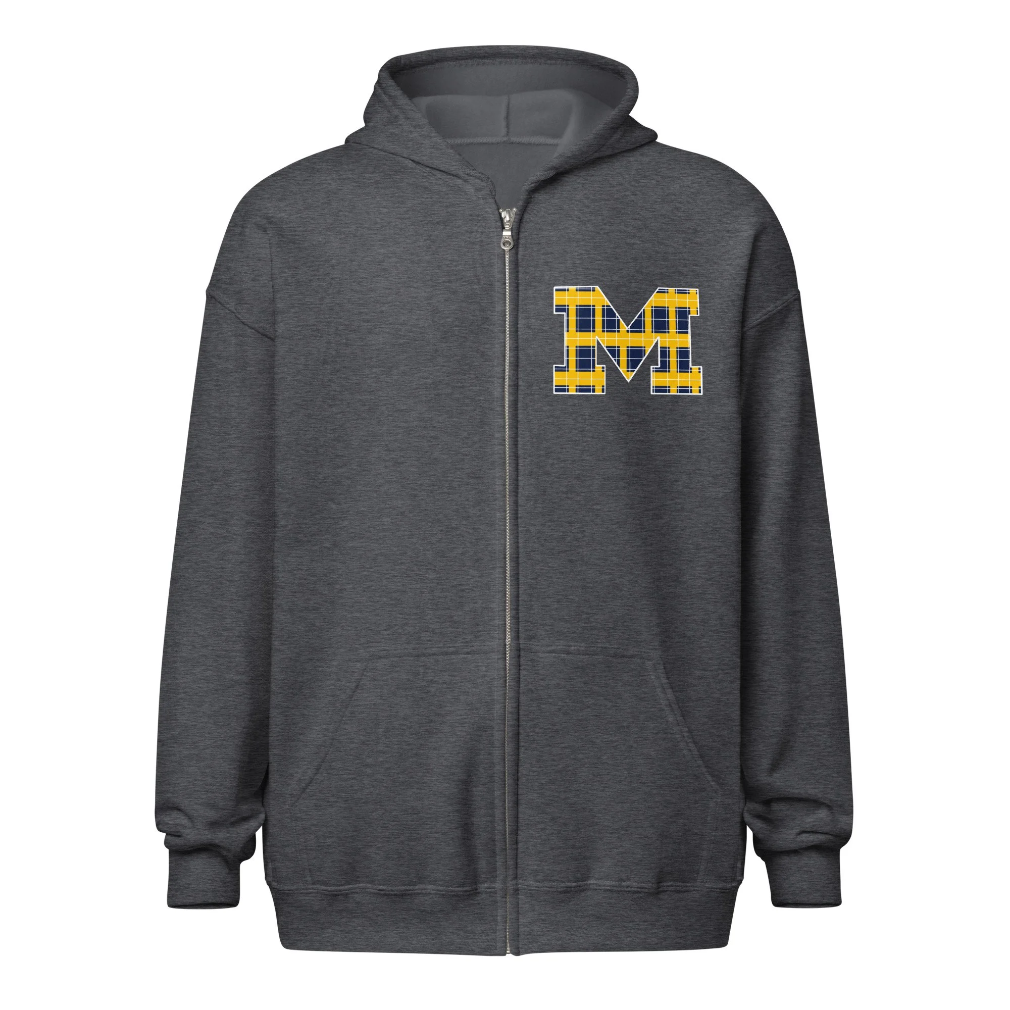 M Plaid - Unisex heavy blend zip hoodie