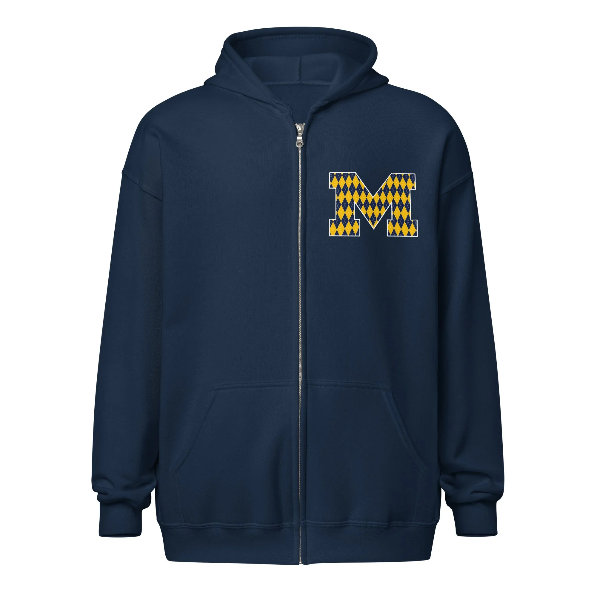 M Argyle - Unisex heavy blend zip hoodie
