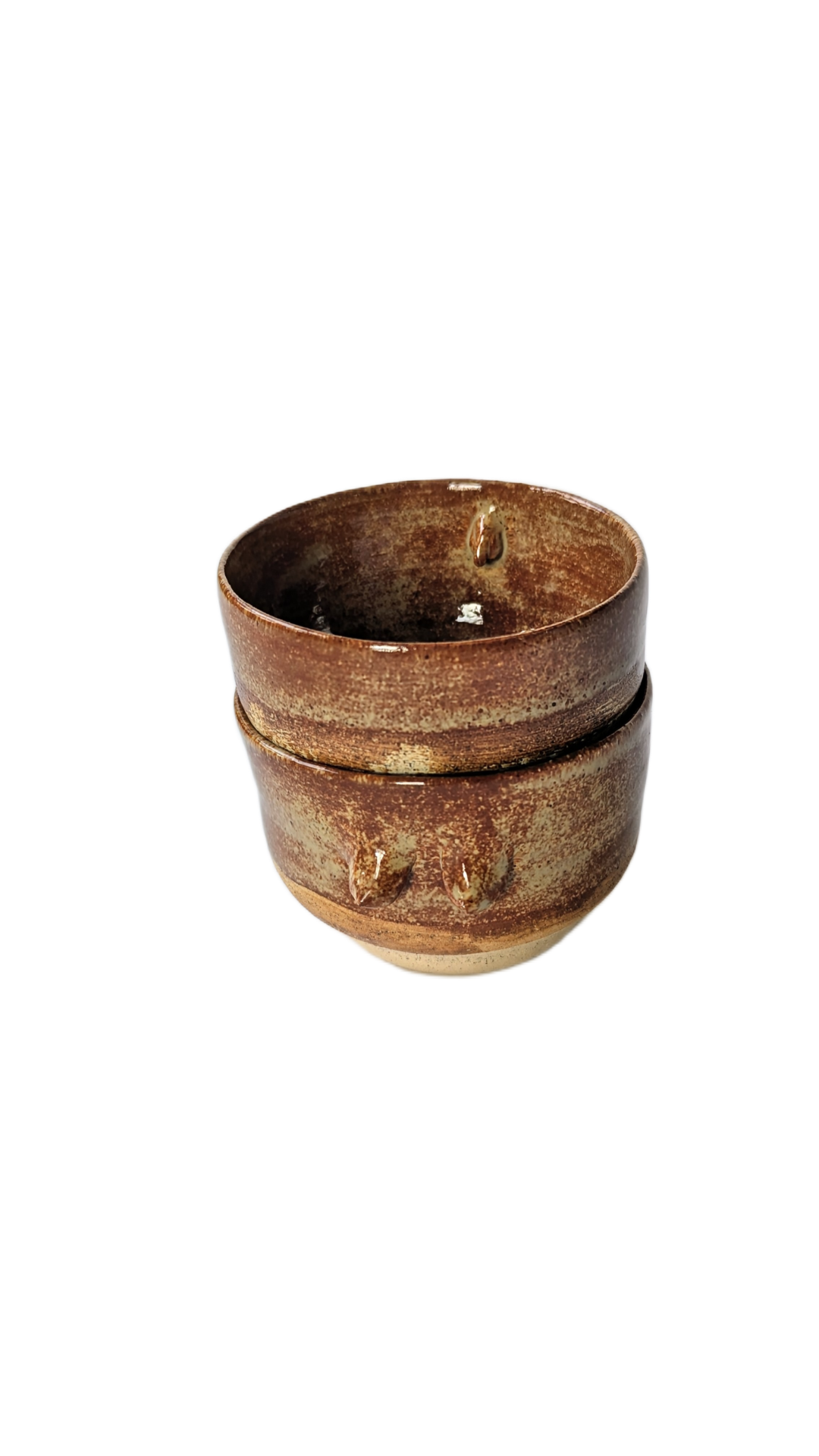boobs and willy tan glazed stoneware cup set of two