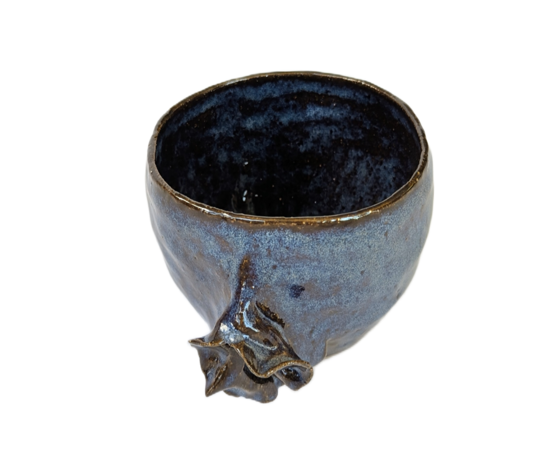 glazed stoneware ceramic vulva cup