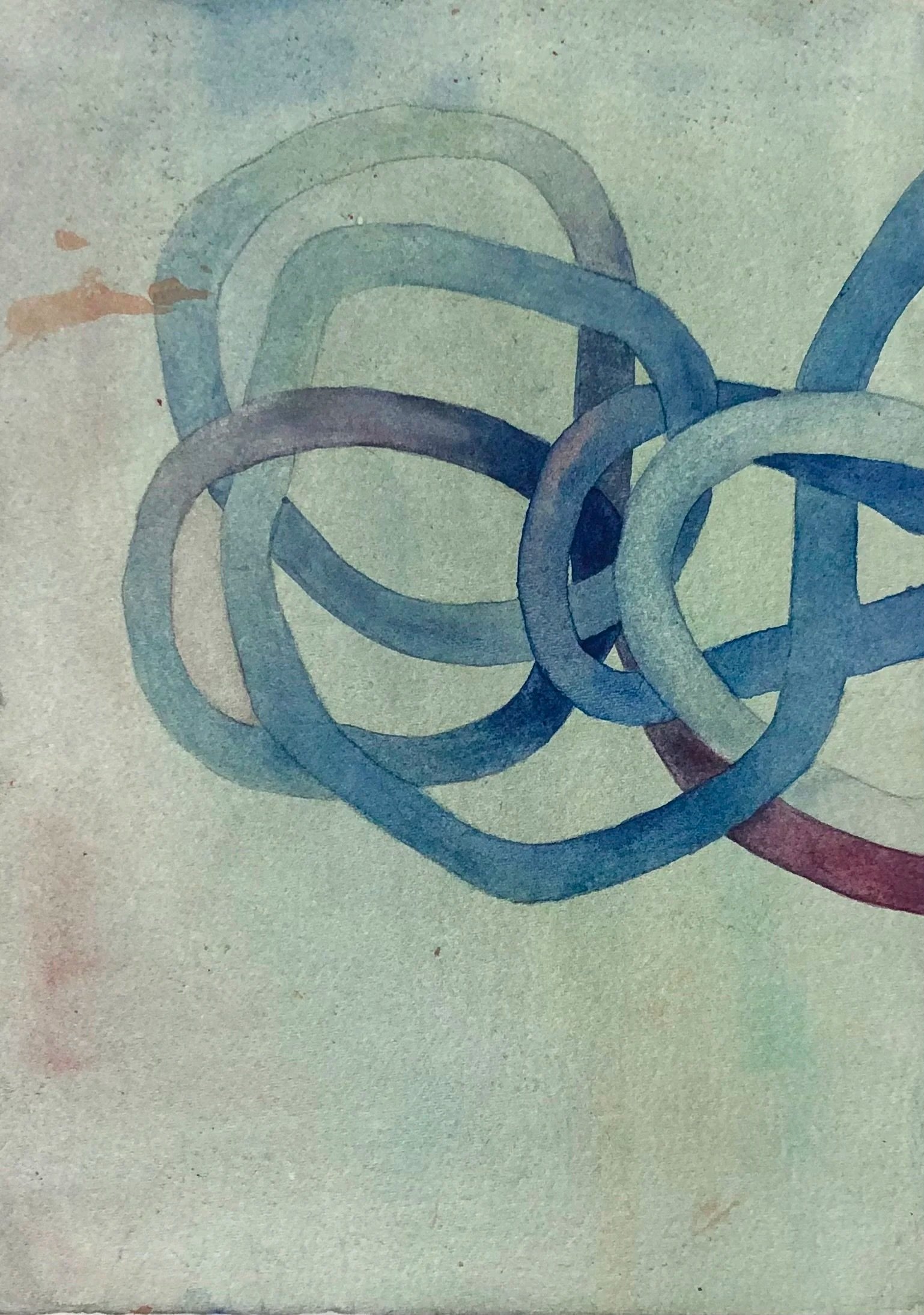 Cord, 2025. Watercolour on paper. 5x7 inches. 