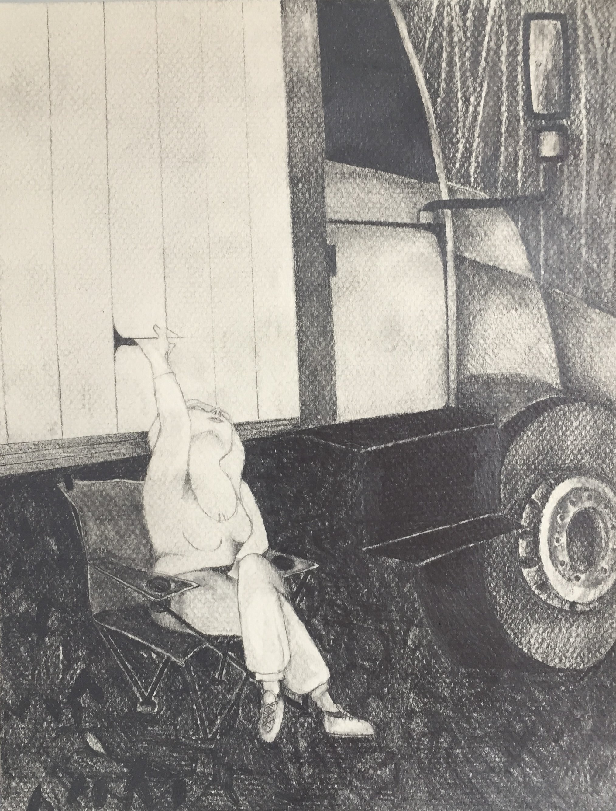 The Look, 2024. Graphite on paper. 8.5x11 inches. 