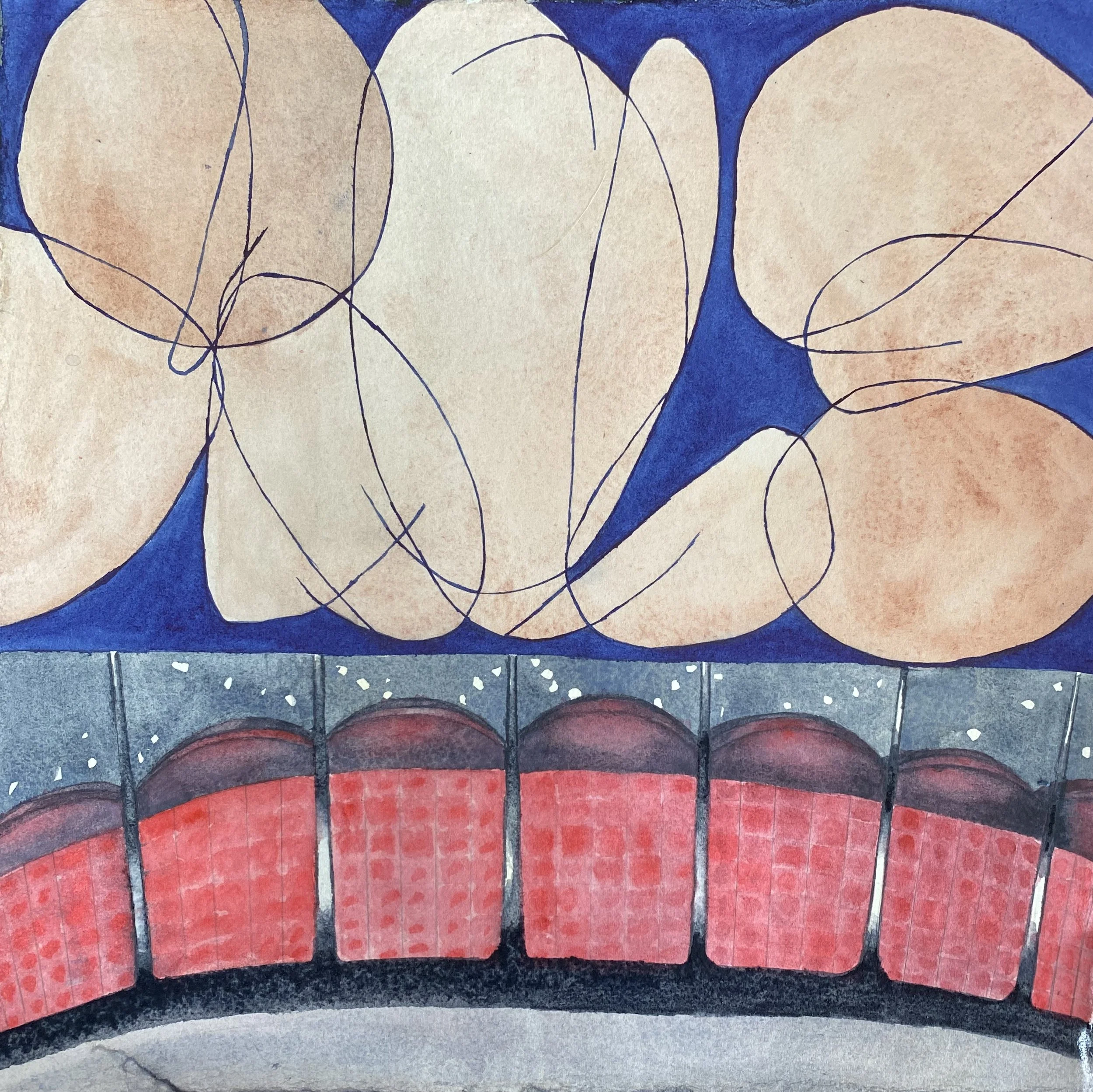 Graffiti, 2025. Watercolour on paper. 10x10 inches. 