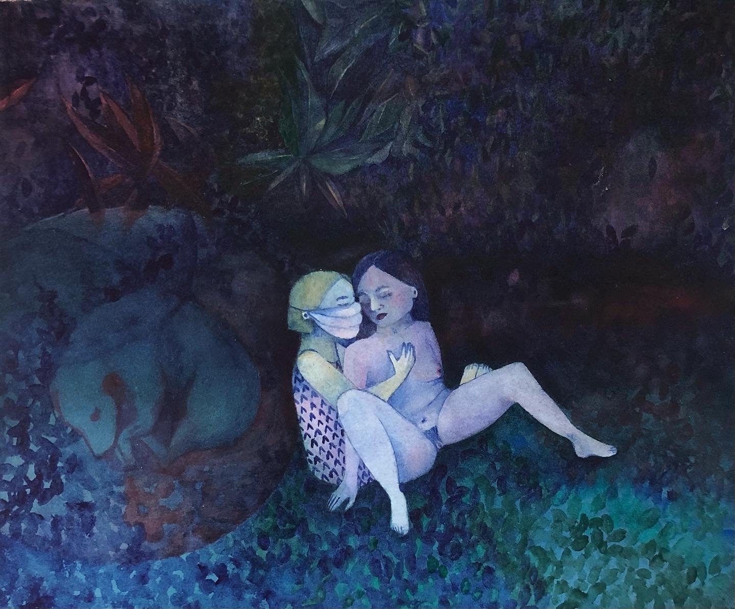 Our Bodies, 2025. Watercolour on paper. 12x12 inches. 