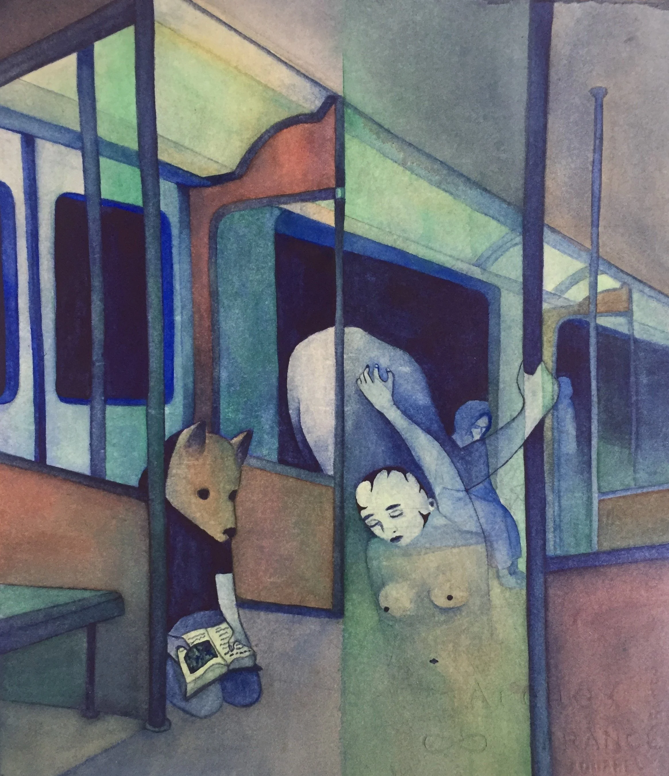 The Expo Line, 2024. Watercolour on paper. 11x14 inches. 