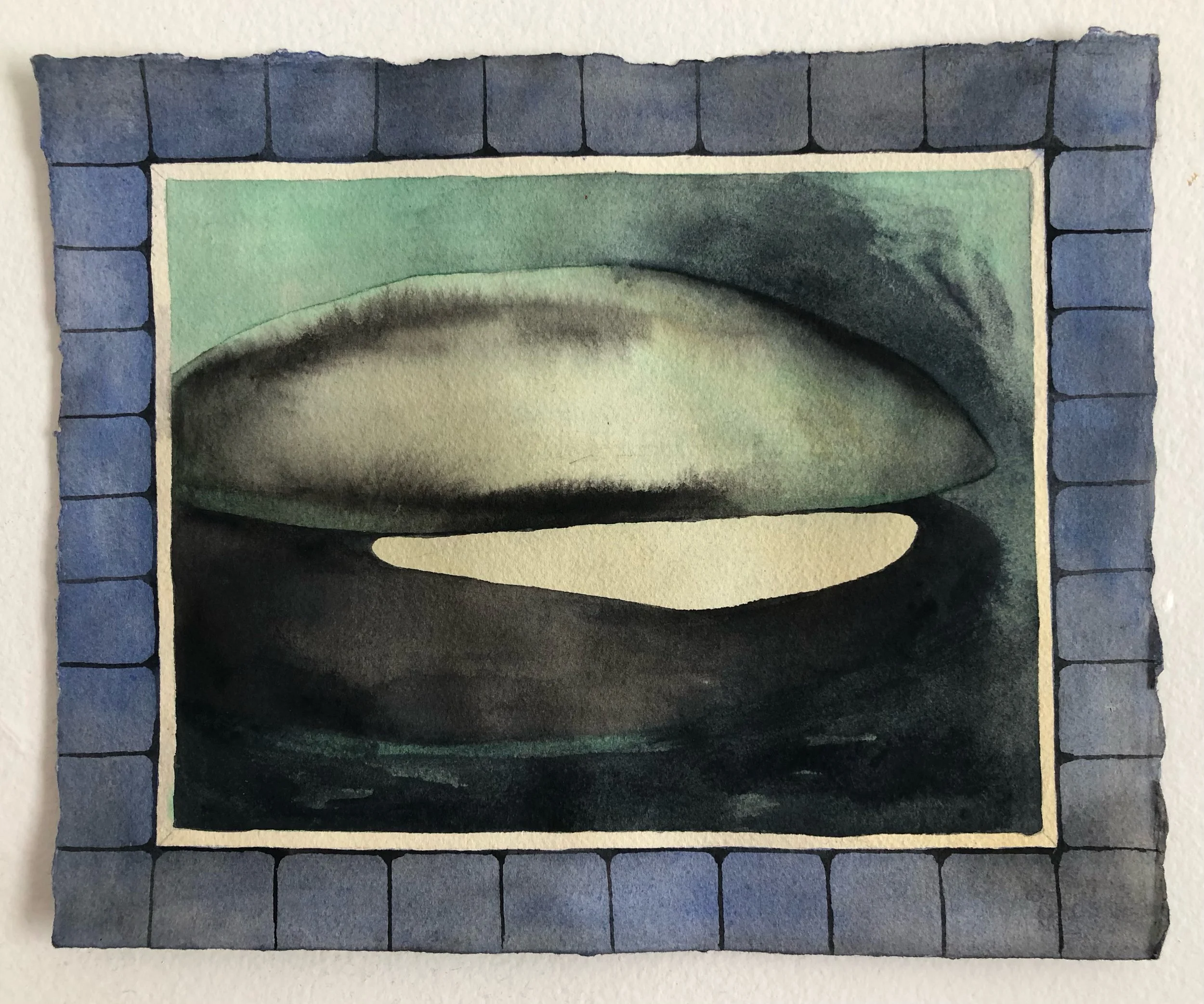Speaking, 2025. Watercolour on paper. 8x12 inches.