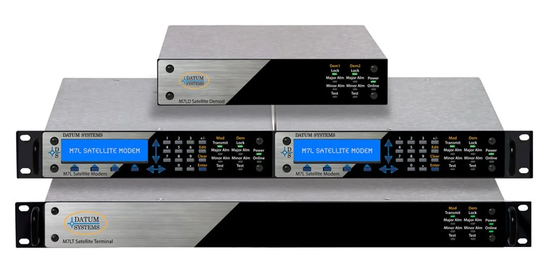 SCPC satellite modem and terminal equipment providing dedicated satellite bandwidth for secure communications.