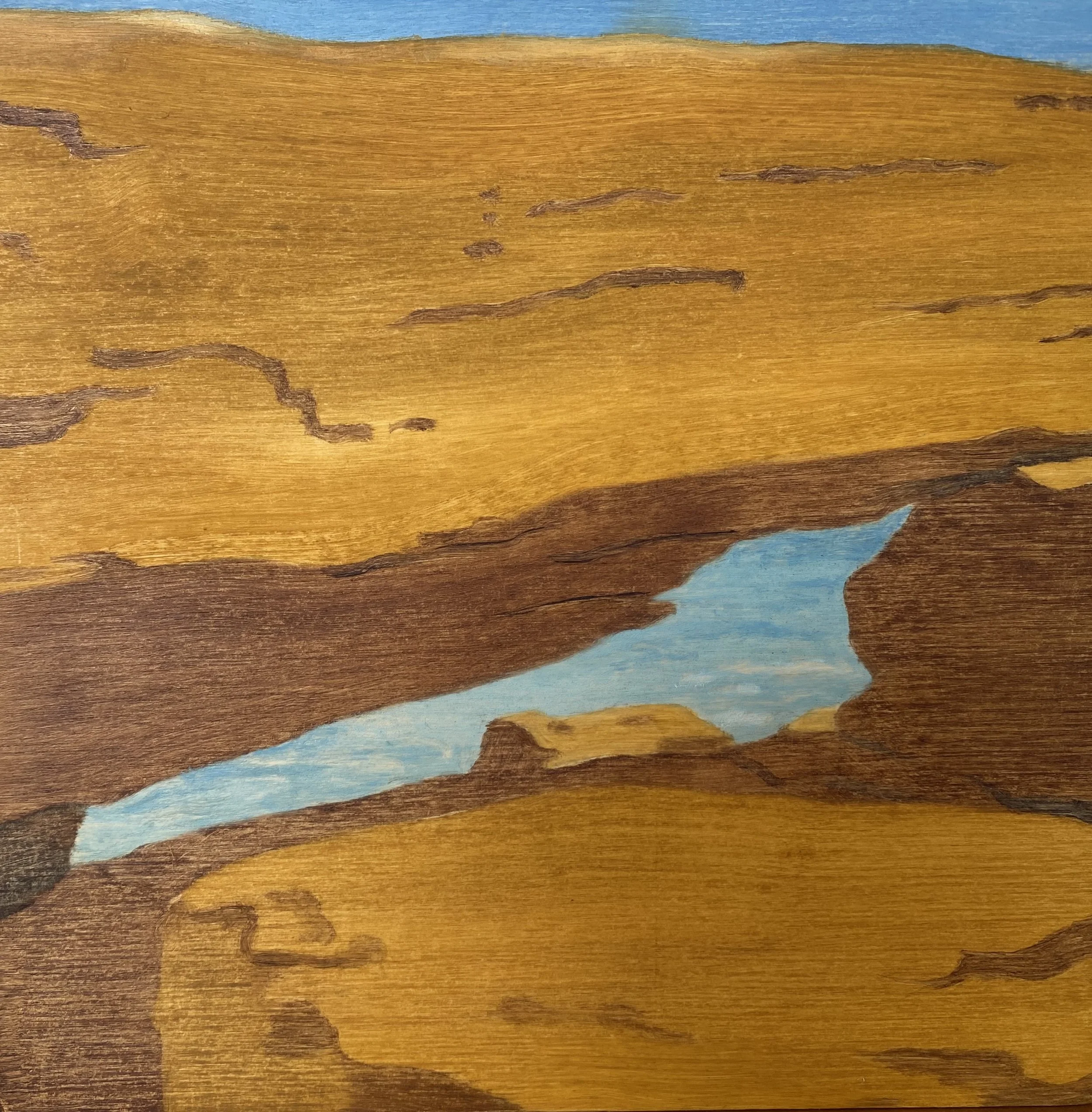 Rock Hopping 10, 2026, Oil on timber panels, 20 x 20cm.jpeg
