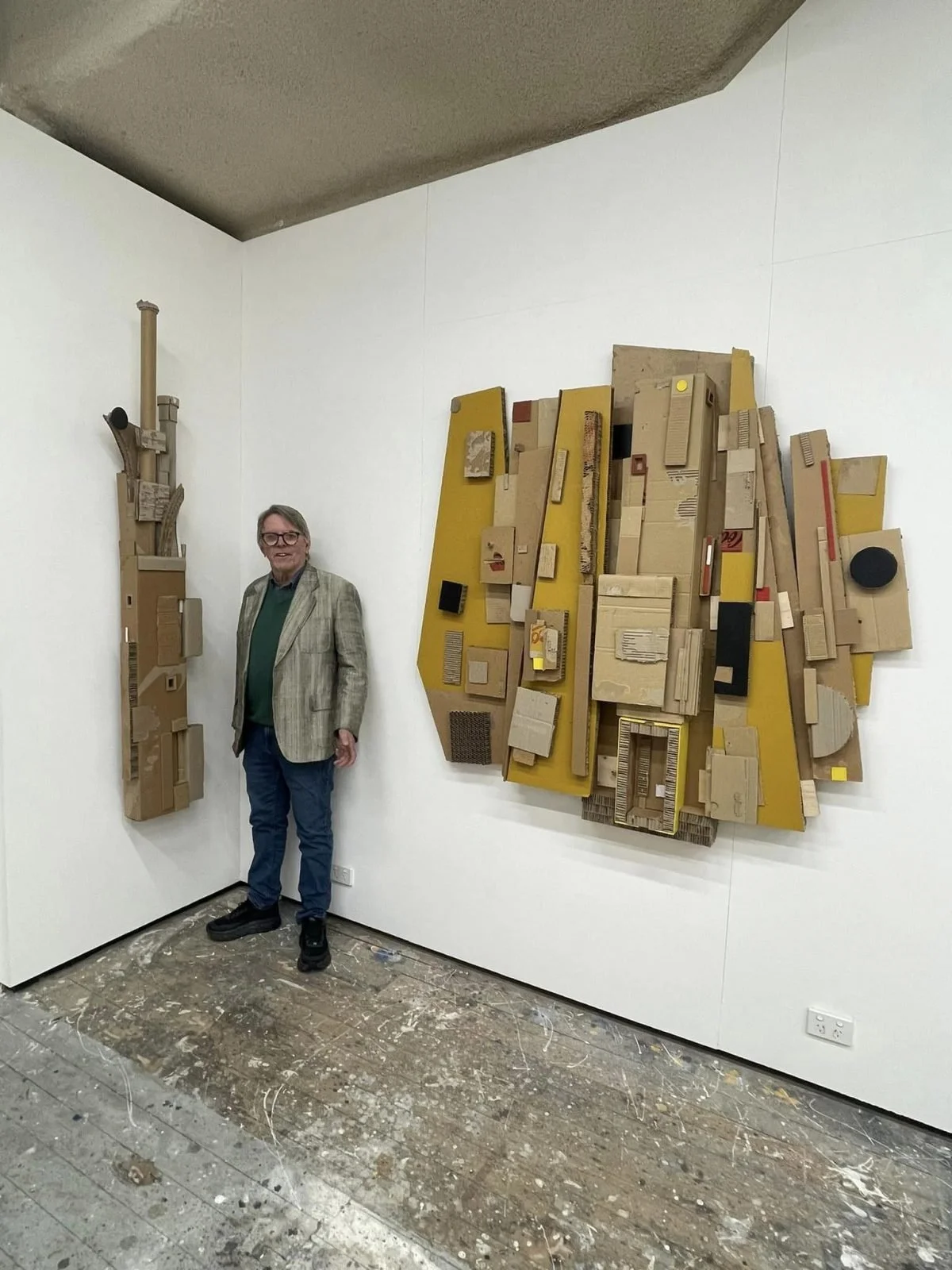 Art Atrium artist Tony Twigg collaborating with Isabel and Alfredo Aquilizan