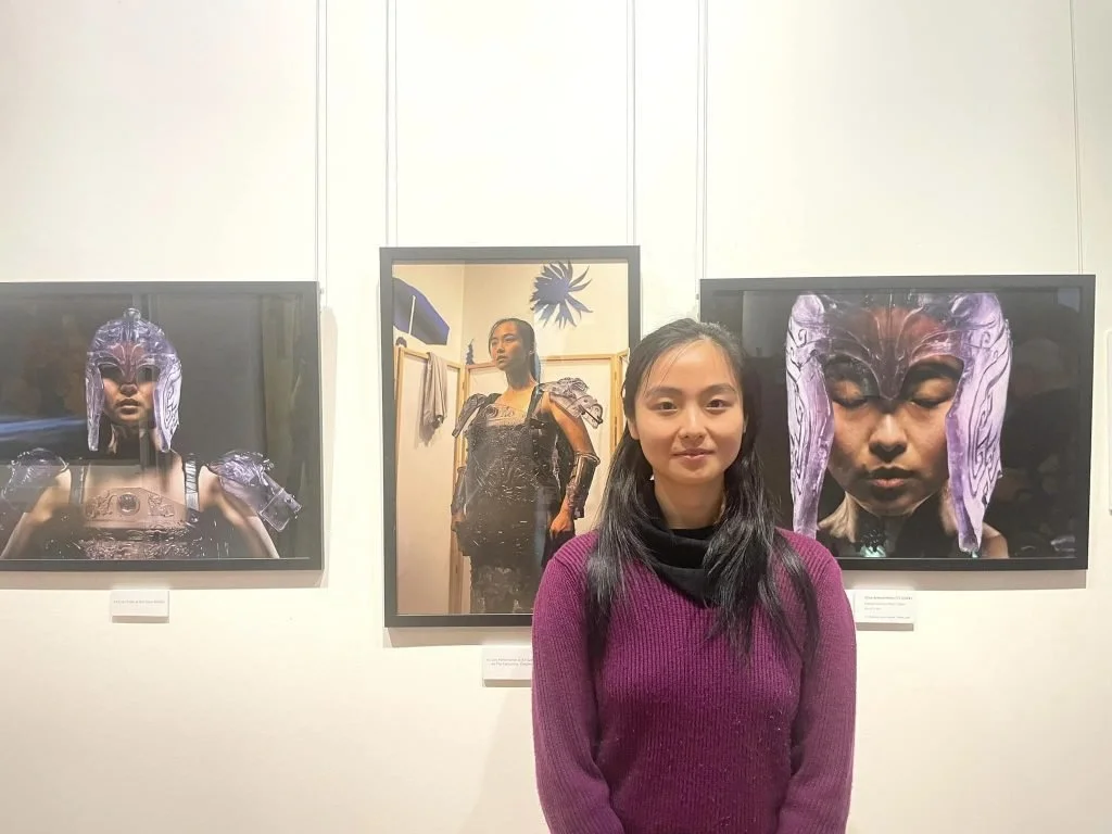Art Atrium artist NC Qin exhibiting in the exhibition at Western Sydney University