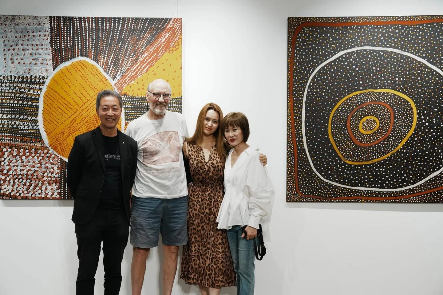 Jilamara Arts and Craft Association from Tiwi Islands’ exhibition at Art Atrium 48 at Level 1 , 48 Alfred Street South, launched by Jeremy Eccles, Writer and Journalist.