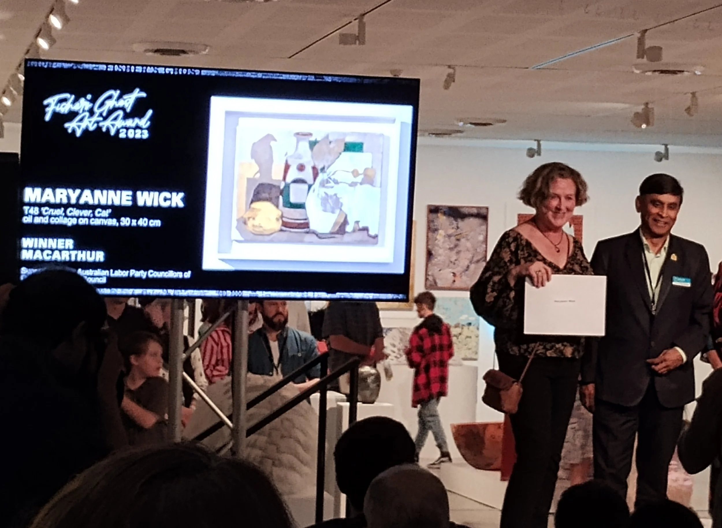 Congratulation to Art Atrium artist Maryanne Wick for being the Winner of the Macarthur Award