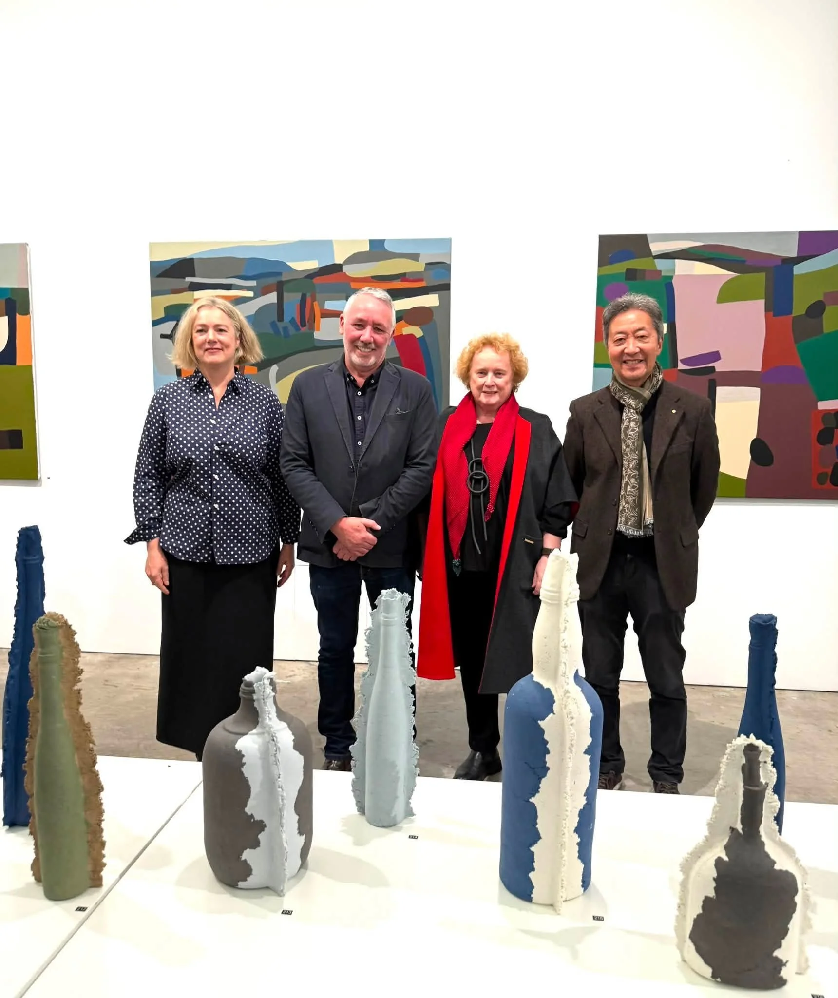 Yvonne Boag ‘A Positive View’ and Kristin Burgham ‘Imprint’ exhibition opening at Art Atrium launched by Simon Cooper, Deputy Director of National Art School