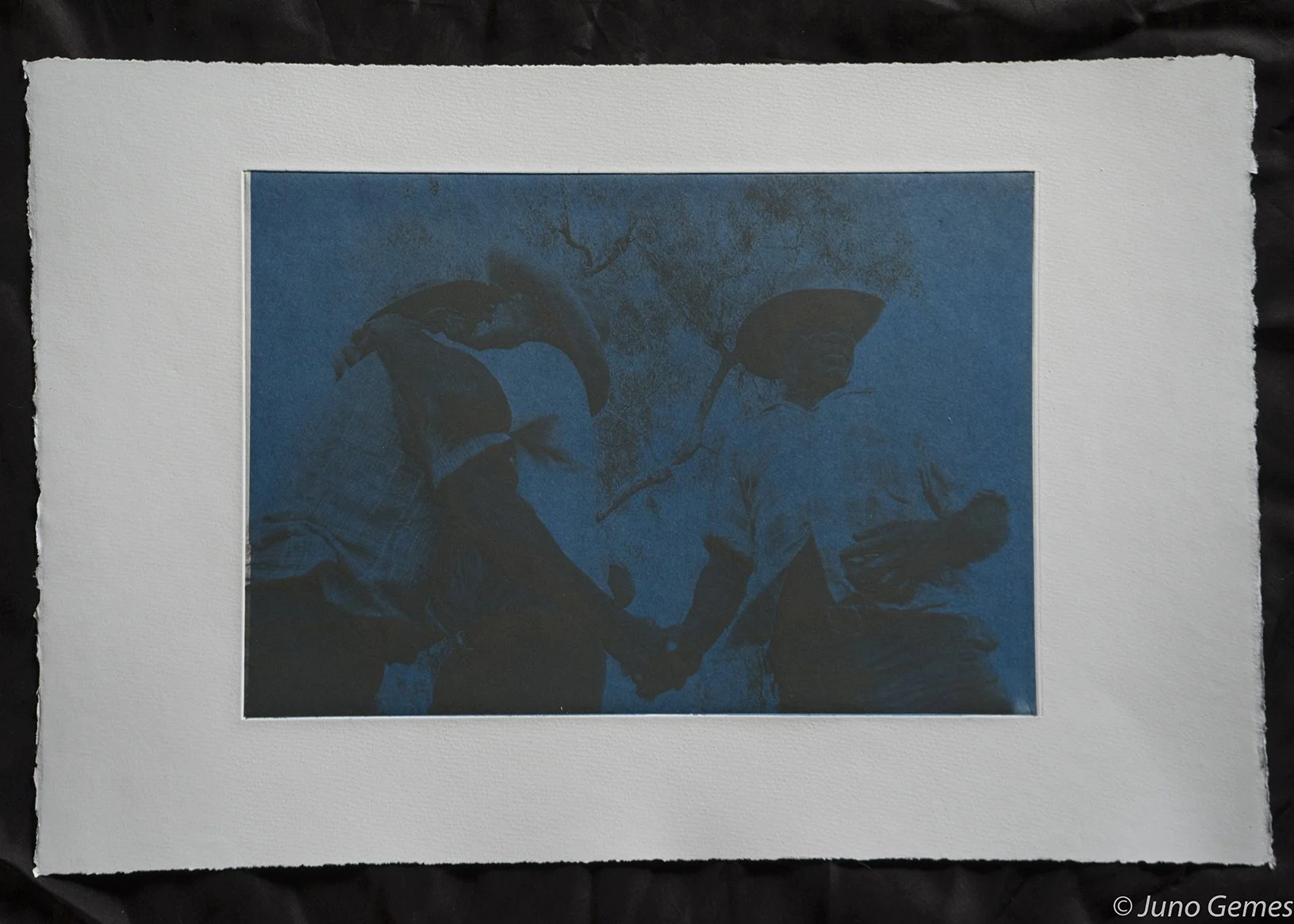 Juno Gemes | Countrymen: Elders Greeting each other before  Ceremony, Mornington Island 1978