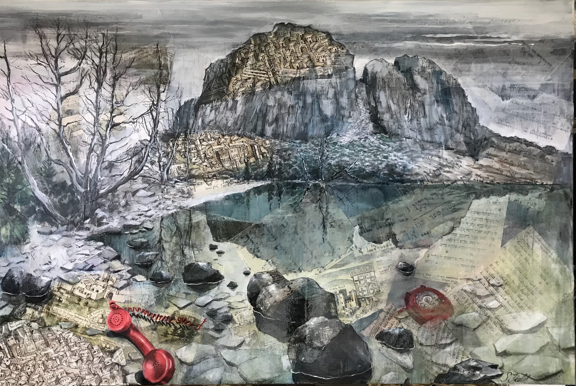 SUE FIELD | The Walls of Jerusalem, Tasmania. (After Dali)