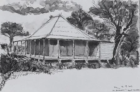 PETER ROY | Sketch of JK Burnett’s House at Buderim