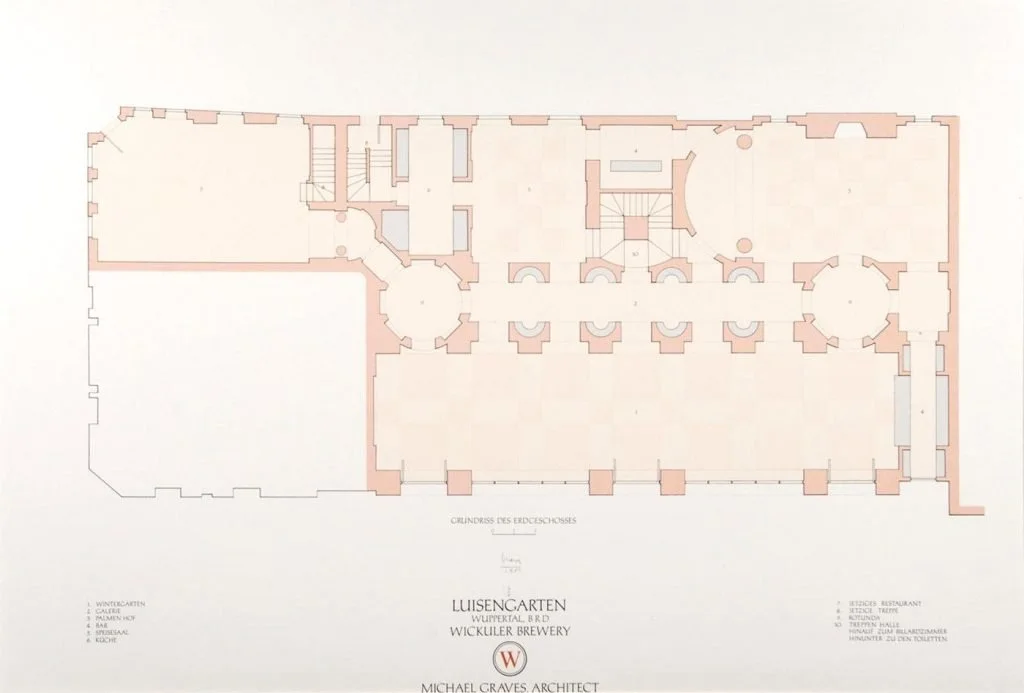 MICHAEL GRAVES | Luisengarten Project, Axial Section 1987