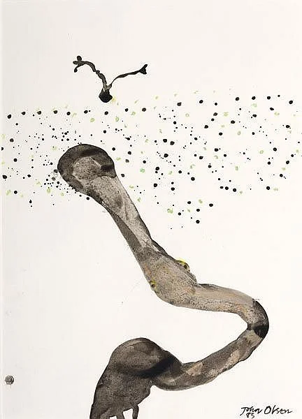 JOHN OLSEN | Frog and Spoonbill 1983