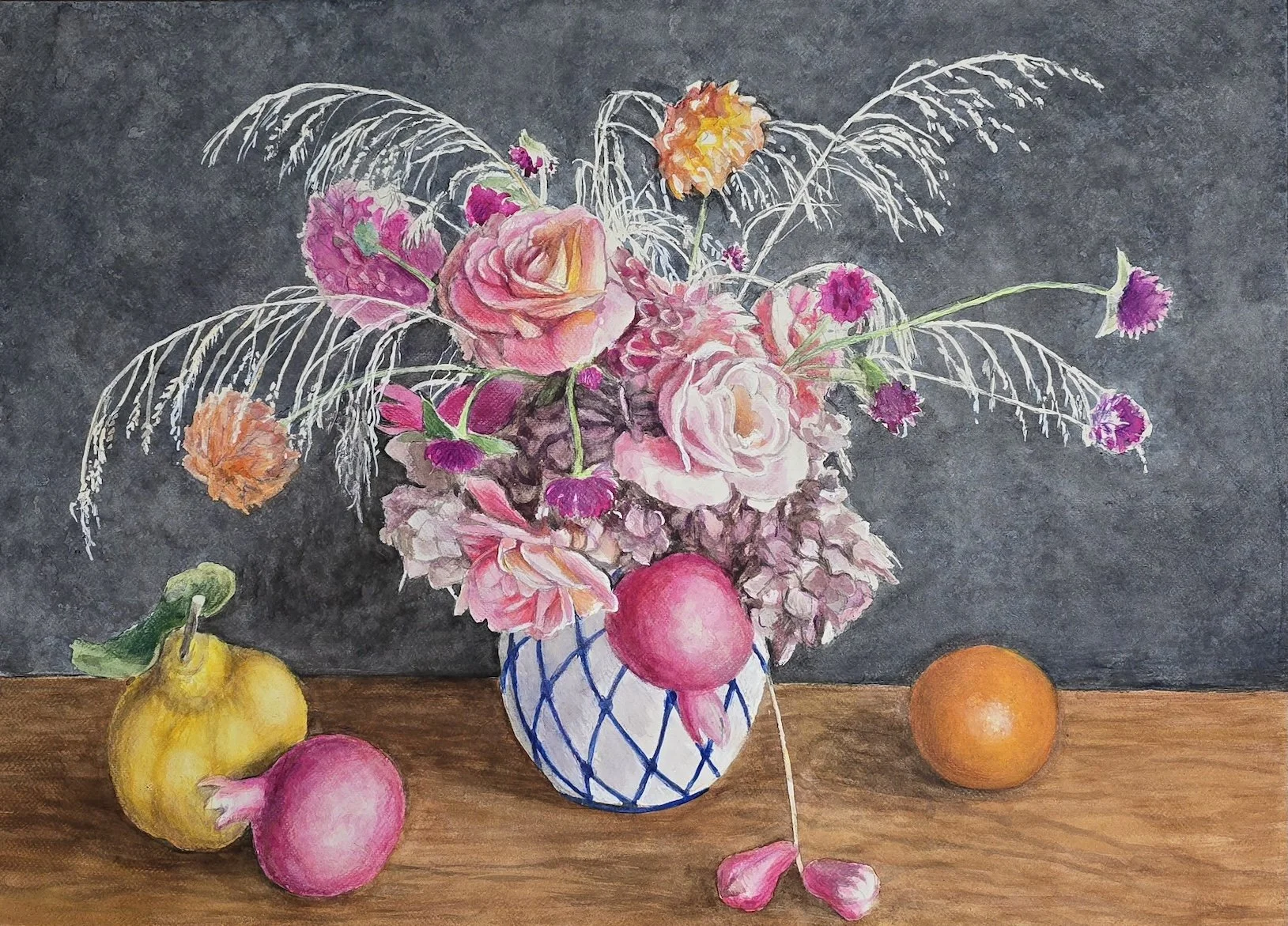 SOPHIE DUNLOP | Pomegranates and roses