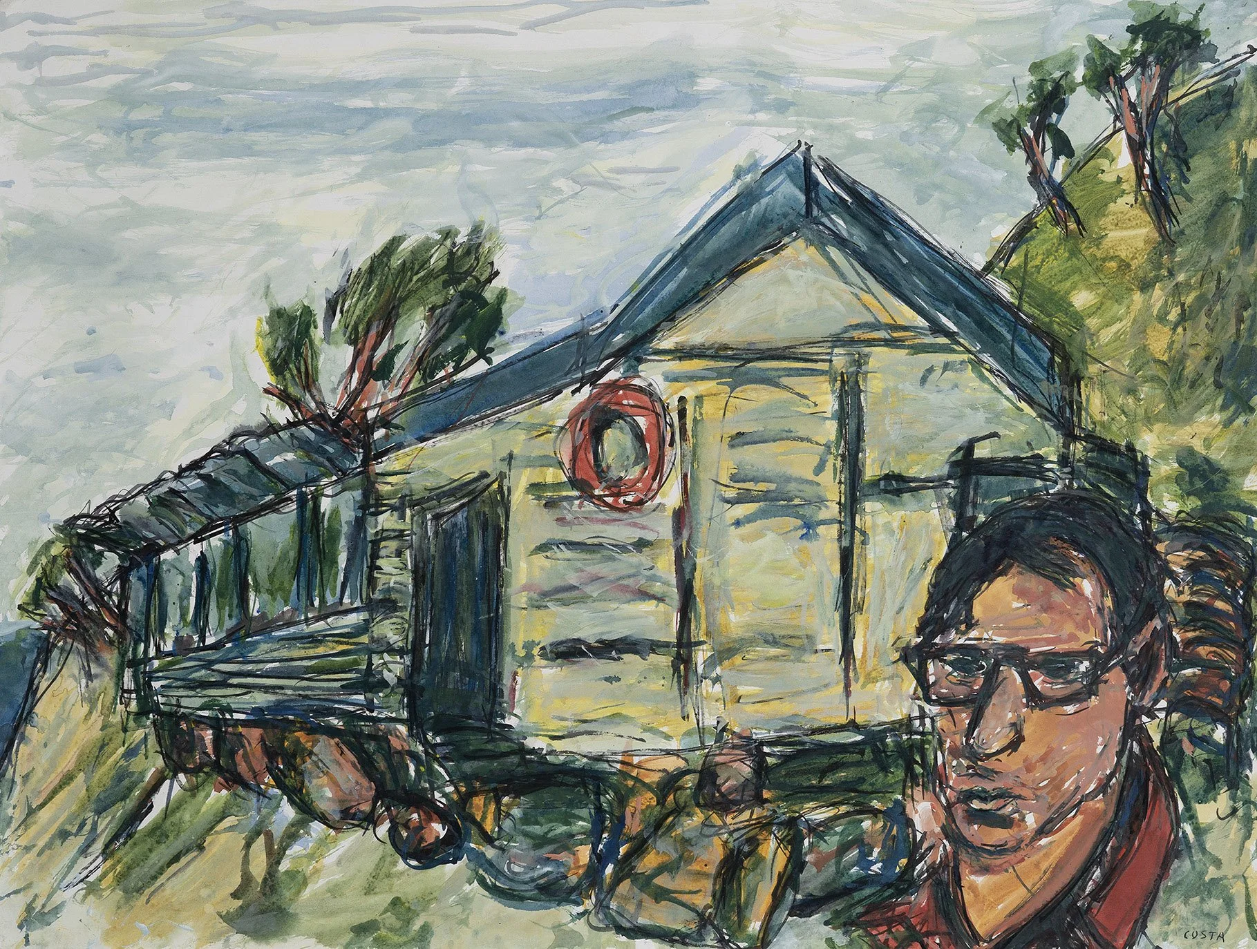 TONY COSTA | Heritage Huts with Figure