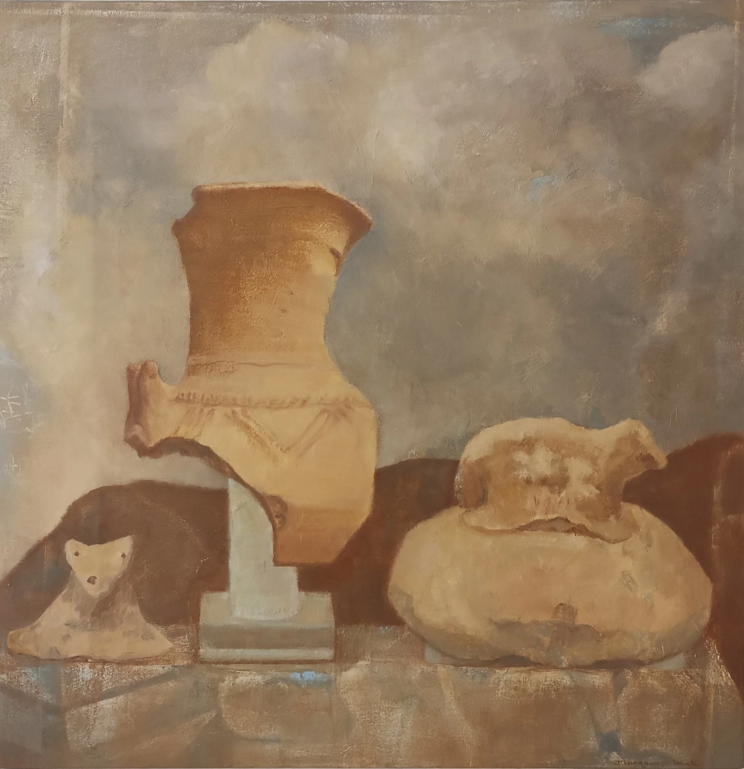 M. Wick, 'A Pitcher and a Tapa', 2024, oil on canvas, 42 x 43 cm.jpg