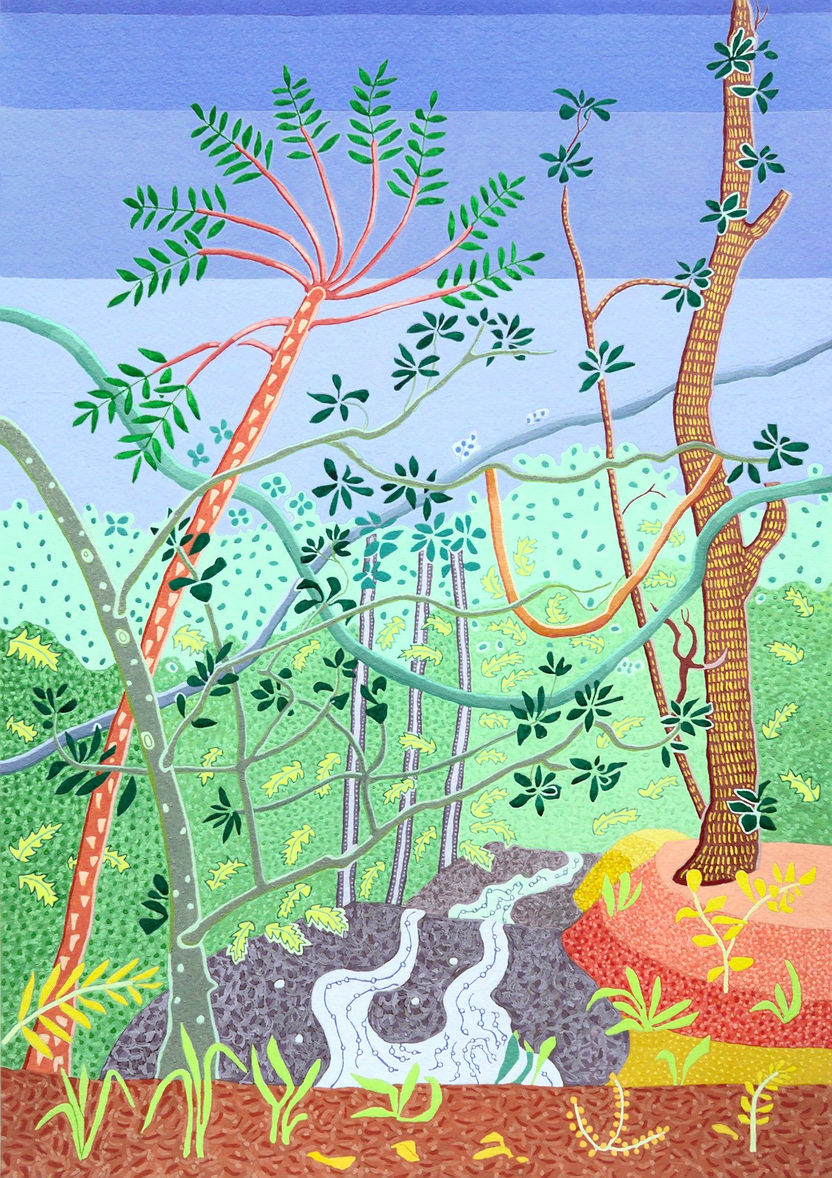 JACQUELINE BALASSA | Palms, Vines and Stream