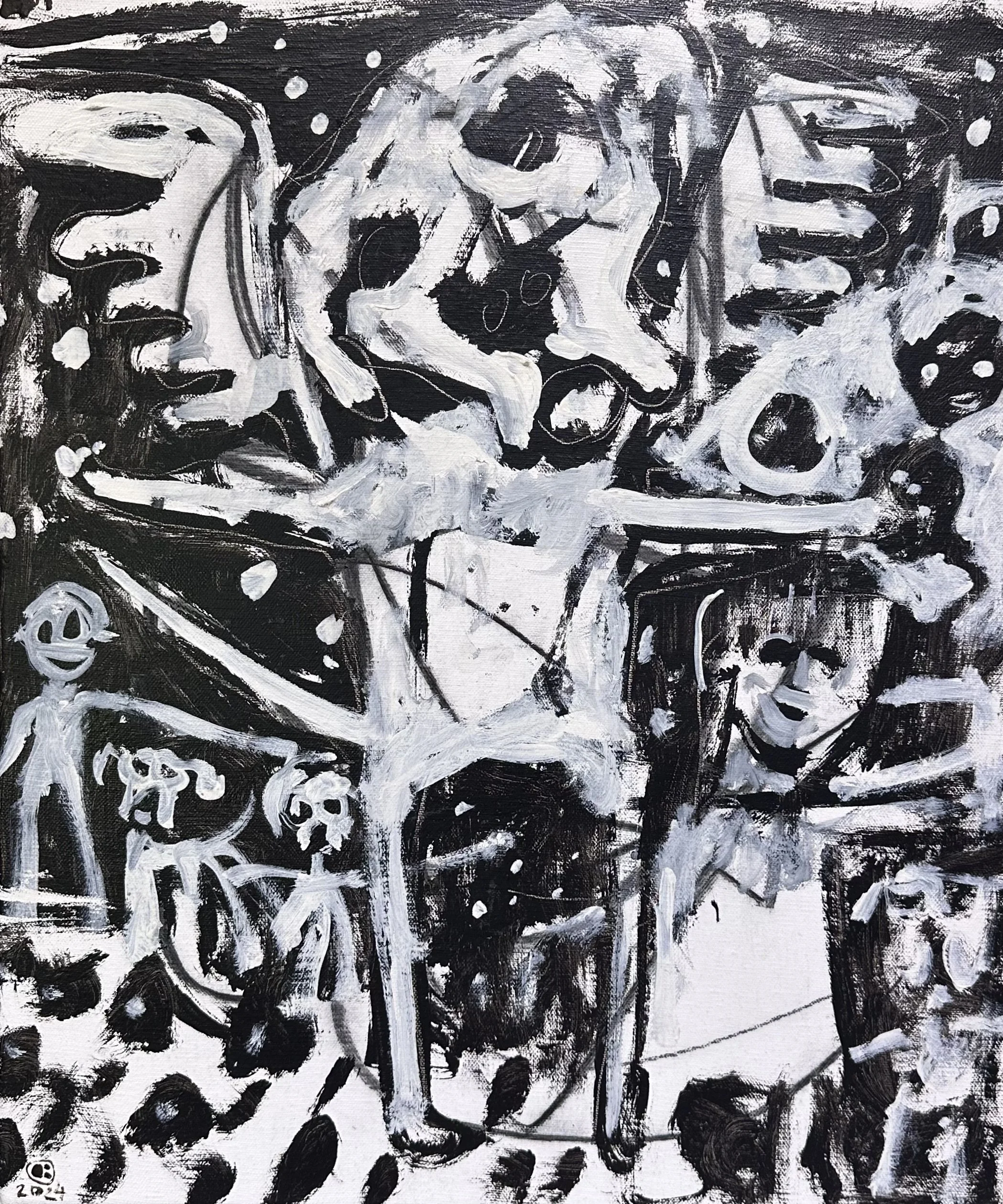 Holy dog_52x44cm_oil on linen_$3000.jpeg