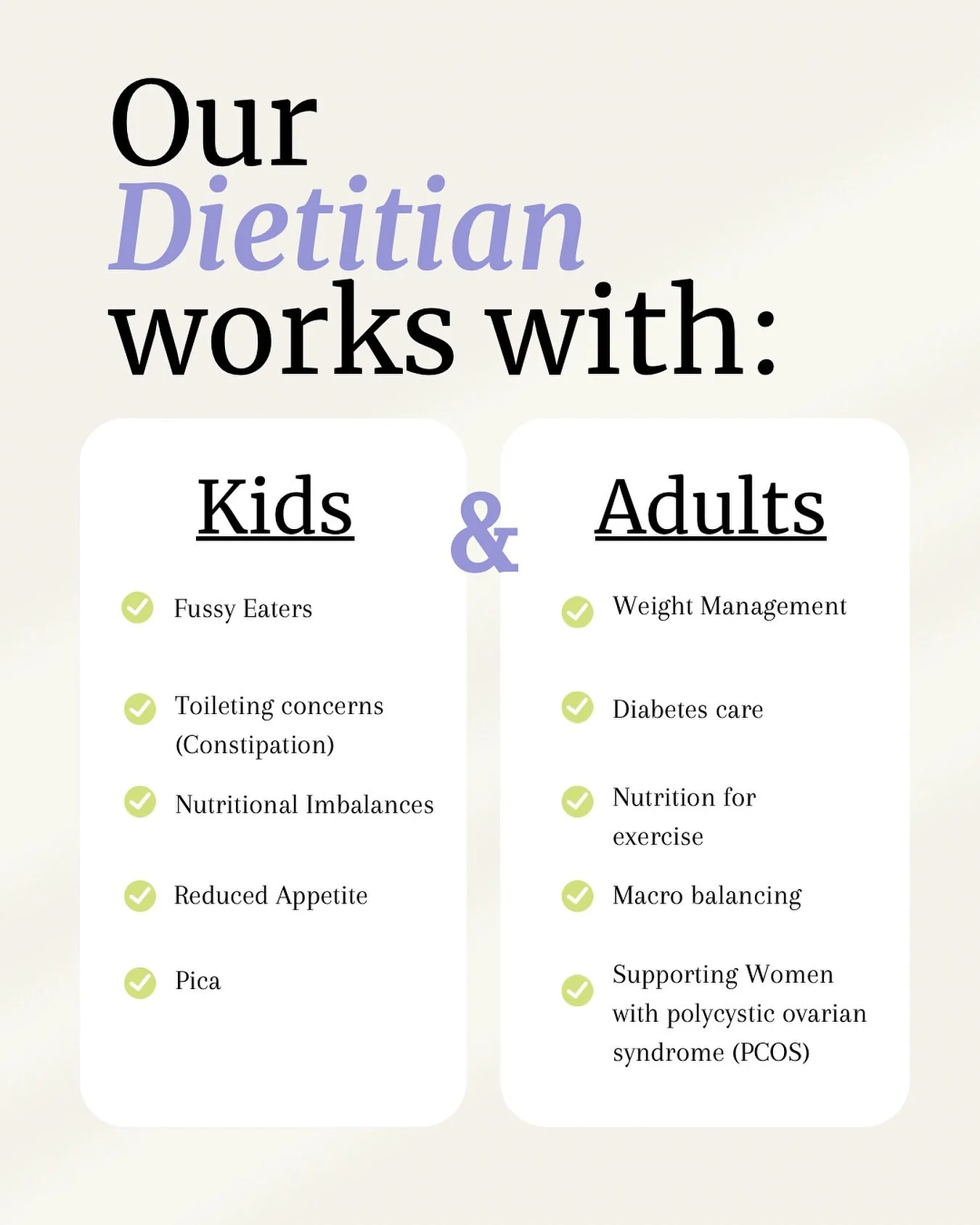 Did you know&hellip; our Dietitian&rsquo;s can help with&hellip;. ⬆️ 

How to BOOK: 
➡️ Link in bio 
☎️ (02) 4707 7755
🌐 www.alignedot.com
💻 admin@alignedot.com

#dietitian #nutrition #diet #dietplan #fussyeaters #healthy #eating #weightmanagement 