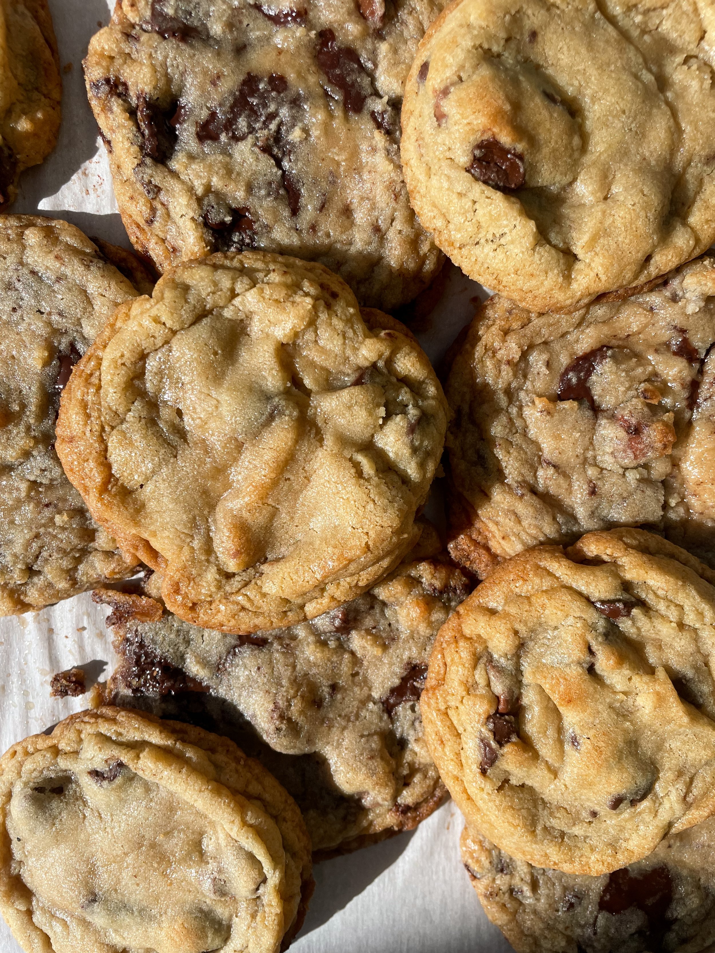 Scooted Chocolate Chip Cookies