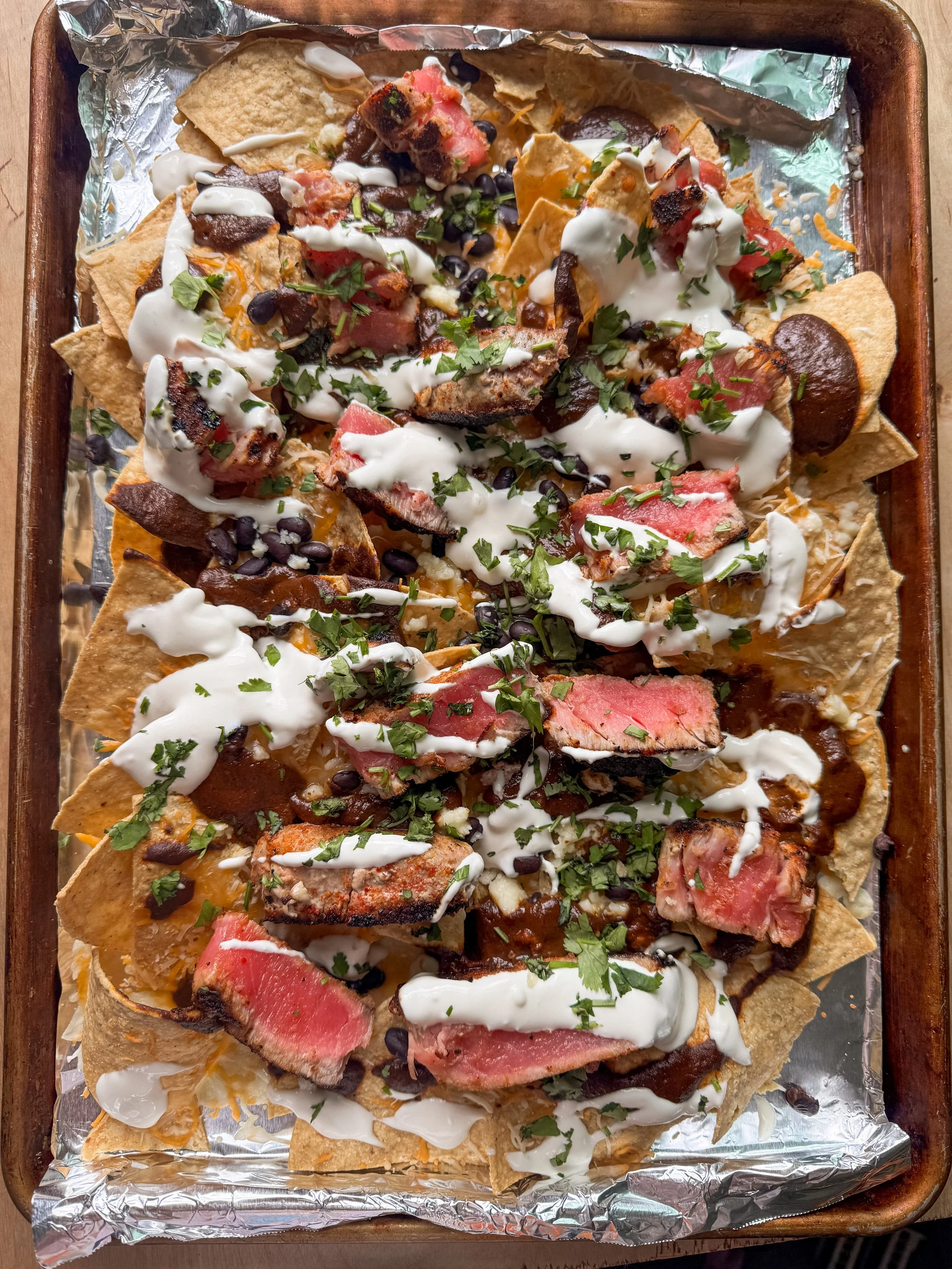 Mole Nachos with Seared Ahi