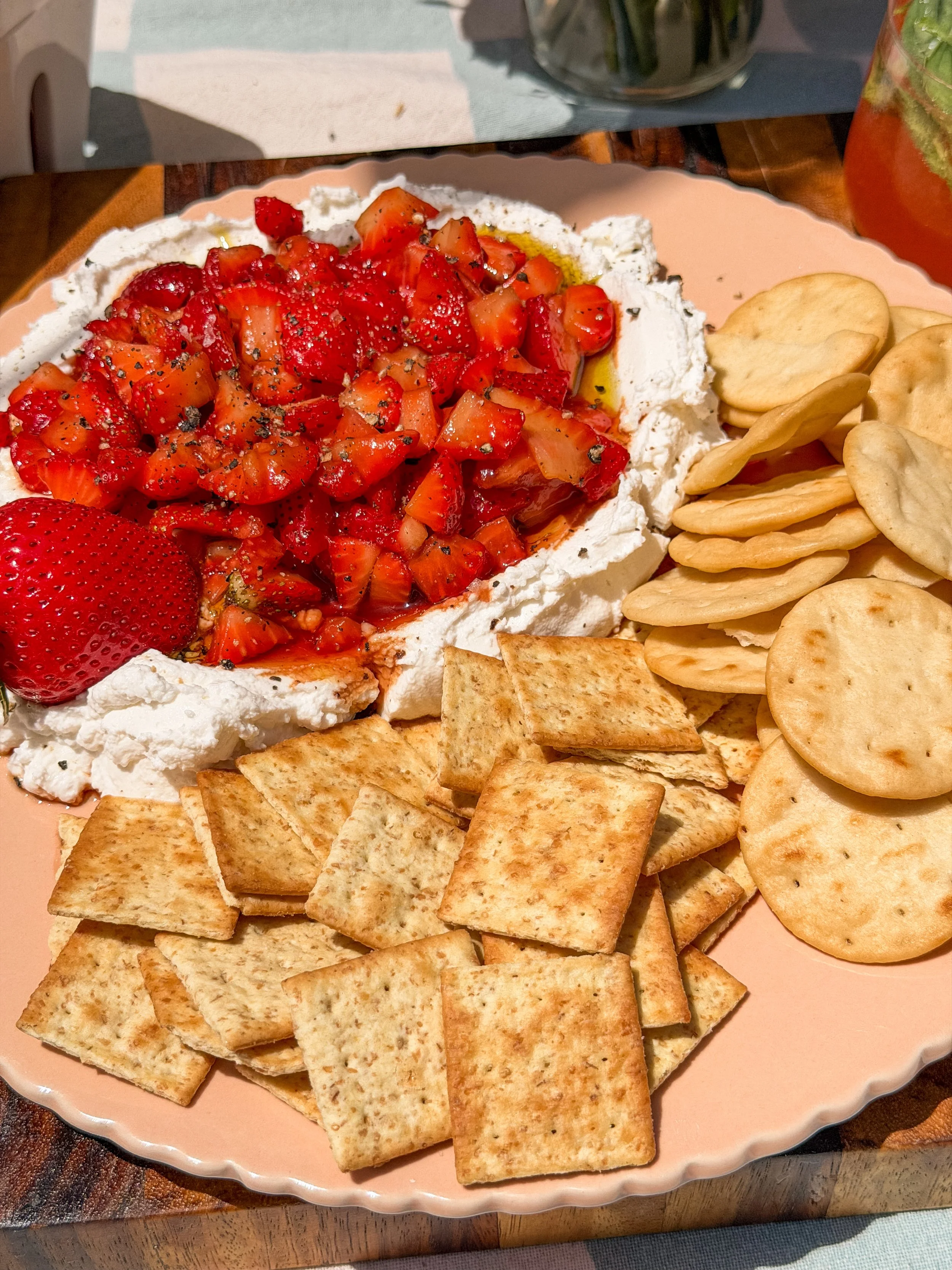 Labneh with Balsamic Marinated Strawberries