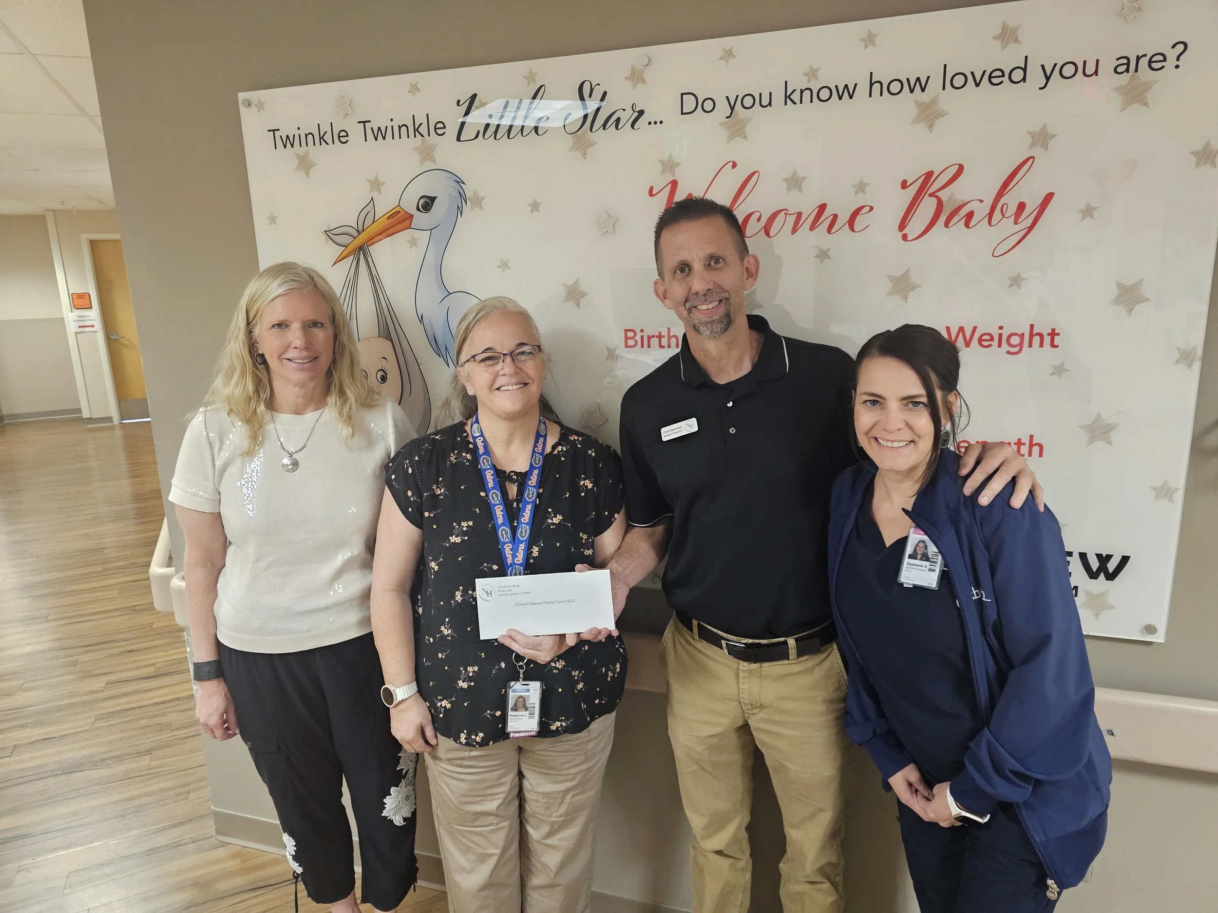 Newborn Hope presenting community grant to UCHealth Parkview Medical Center