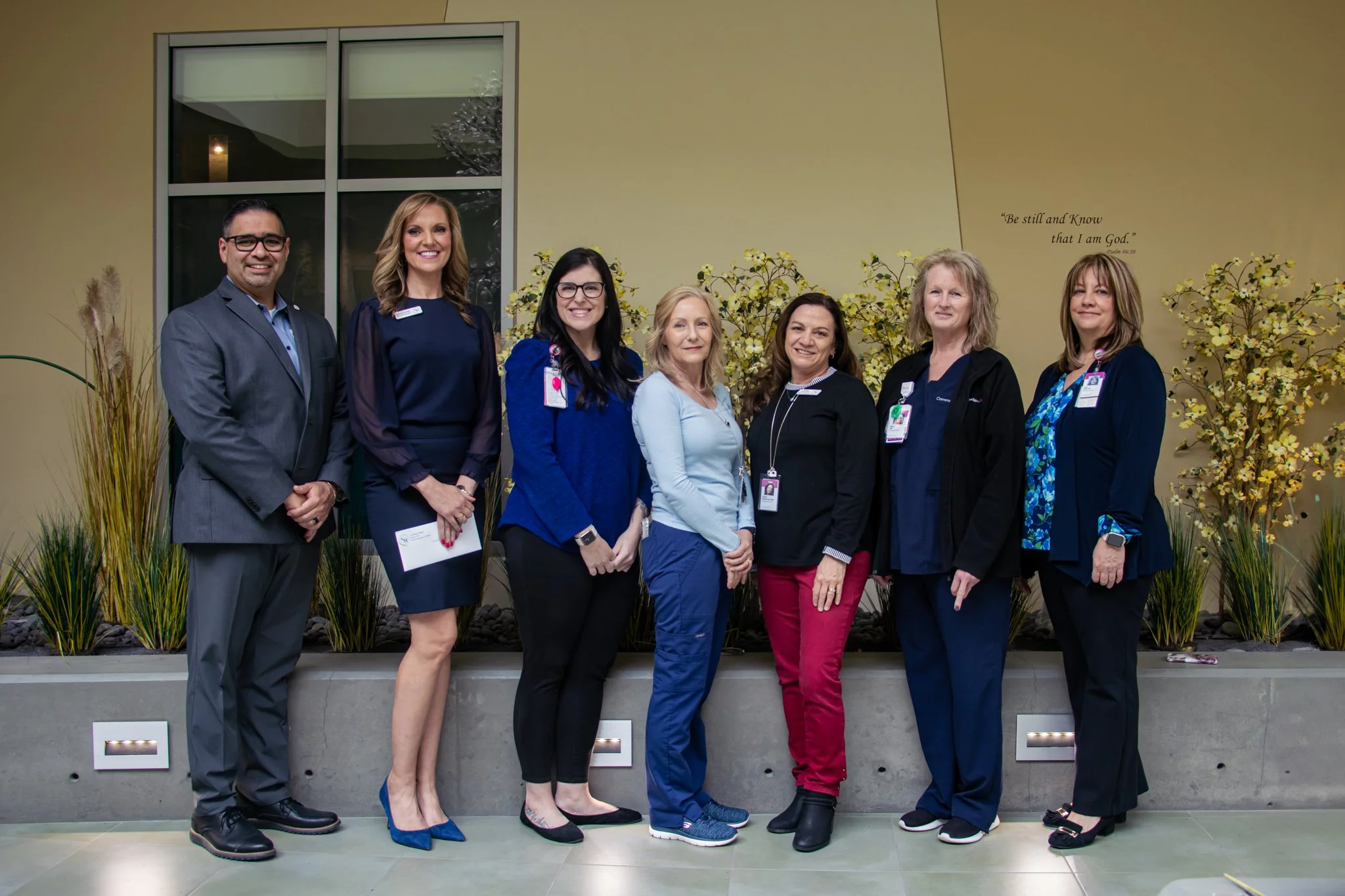 Newborn Hope presenting community grant check to CommonSpirit St. Francis Hospital