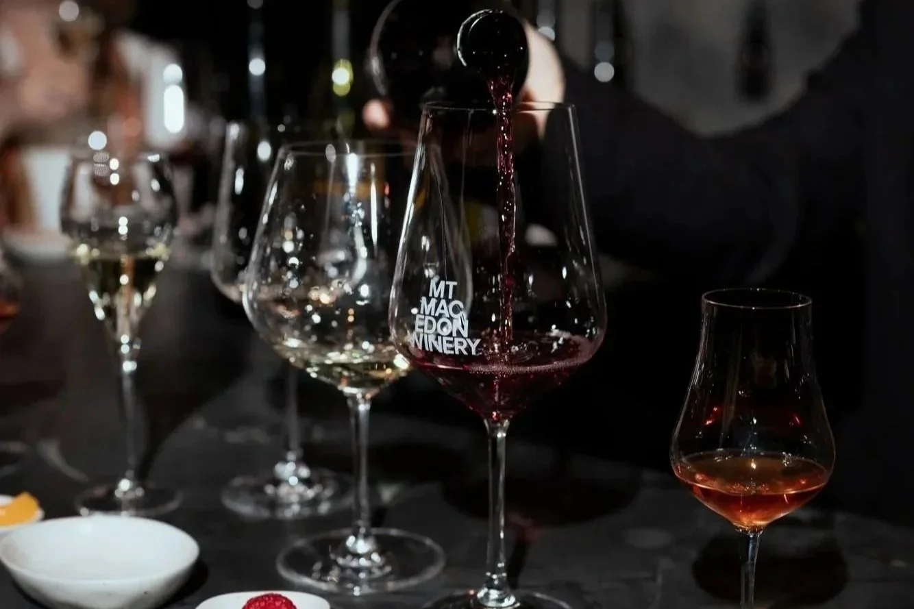 Image of premium wine tasting at the Wine Den at Mount Macedon 