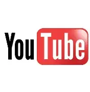 YouTube logo with black, red, and white colors