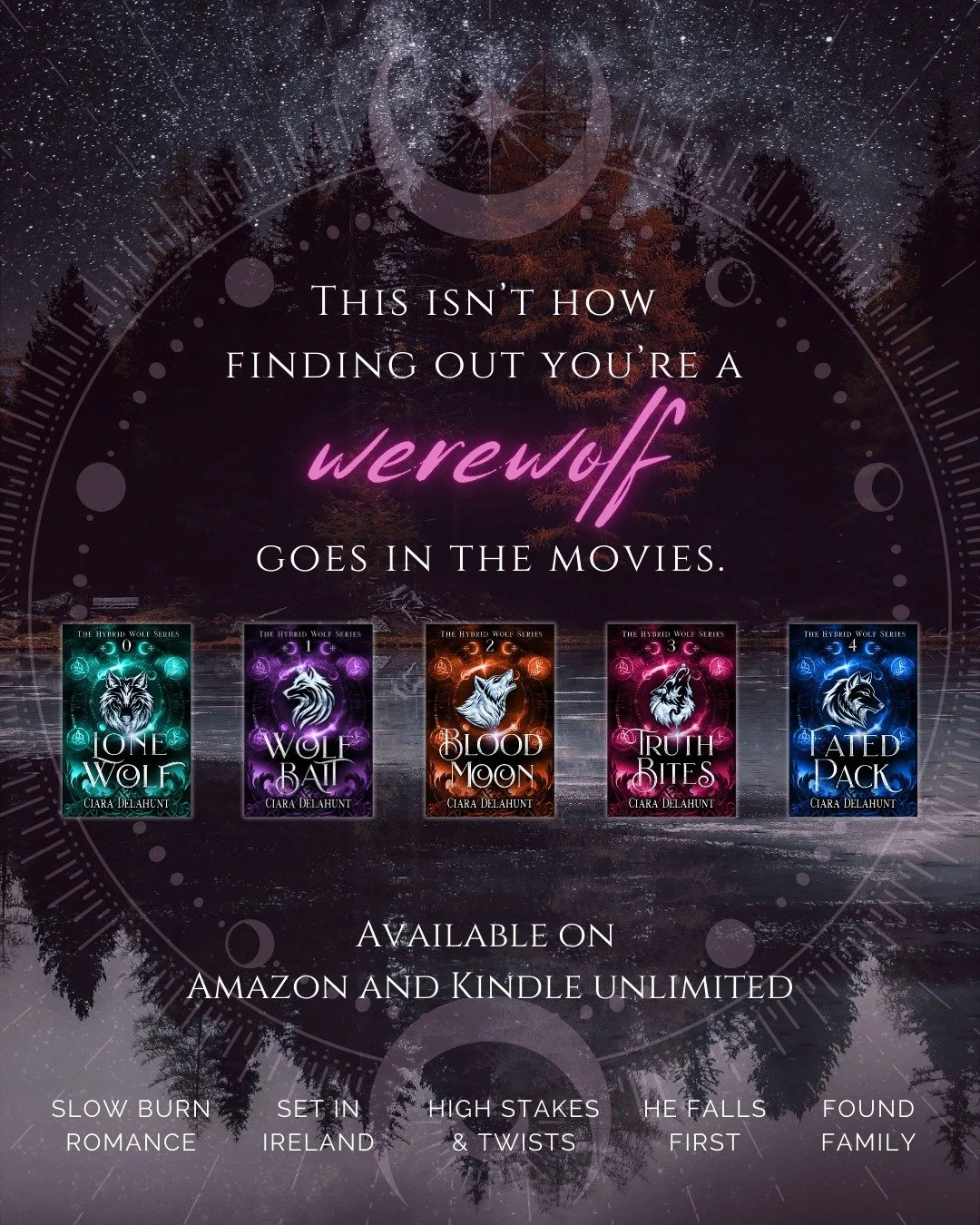 If TVD and Teen Wolf had an Irish book baby, it would be The Hybrid Wolf Series, a Dublin-based paranormal romance. The complete series is available on KU!

🐺 Slow burn romance
🌙 Found family
🐺 He falls first
🌙 Set in Ireland
🐺 Who hurt you?
🌙 