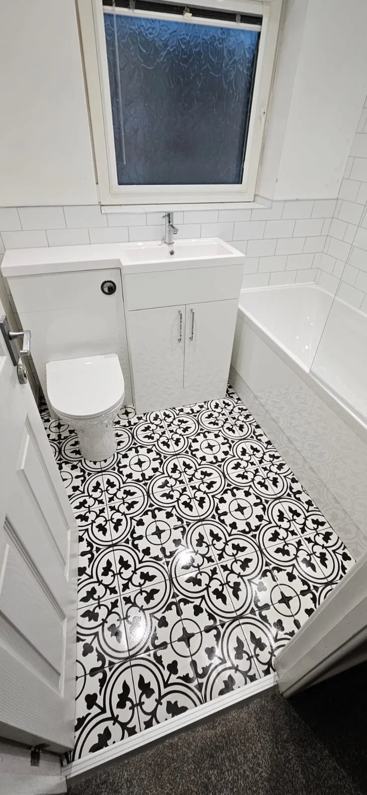 Mosaic tile feature wall by Josh Hall Plumbing, Carlisle and Cumbria