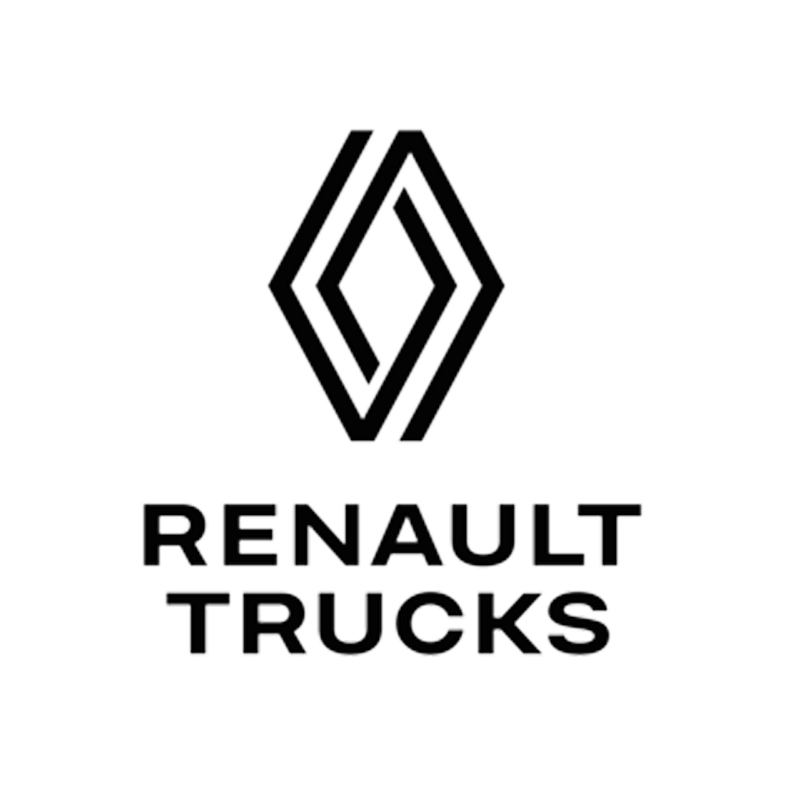Black background with the Renault logo and text promoting Renault trucks and trailers.