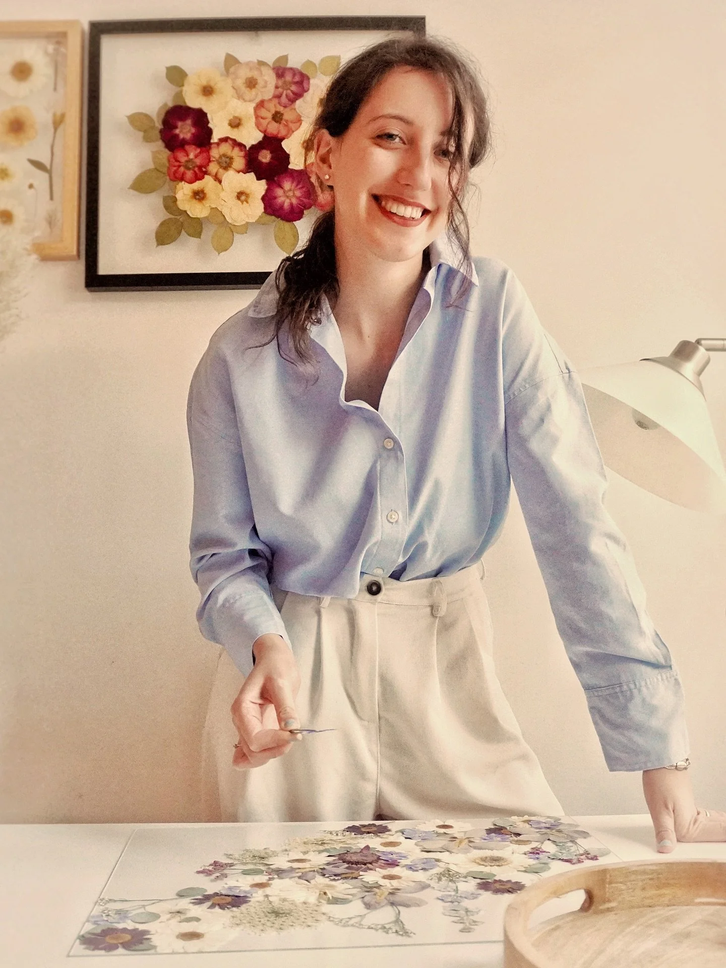 Busy, happy days in the studio &mdash; meaningful flowers coming in fresh, leaving as framed memories. Very much grateful for the trust and the beauty you send our way. 🌿🧡