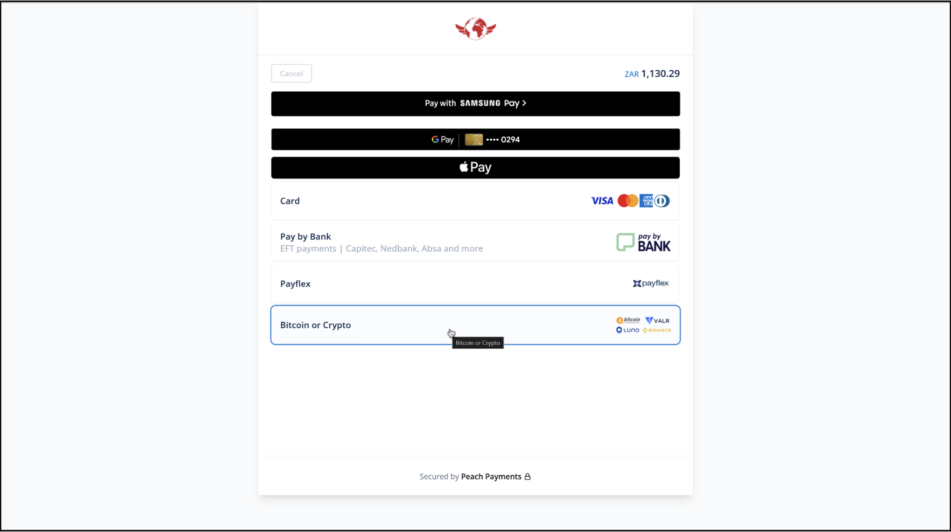 travelwings payment options