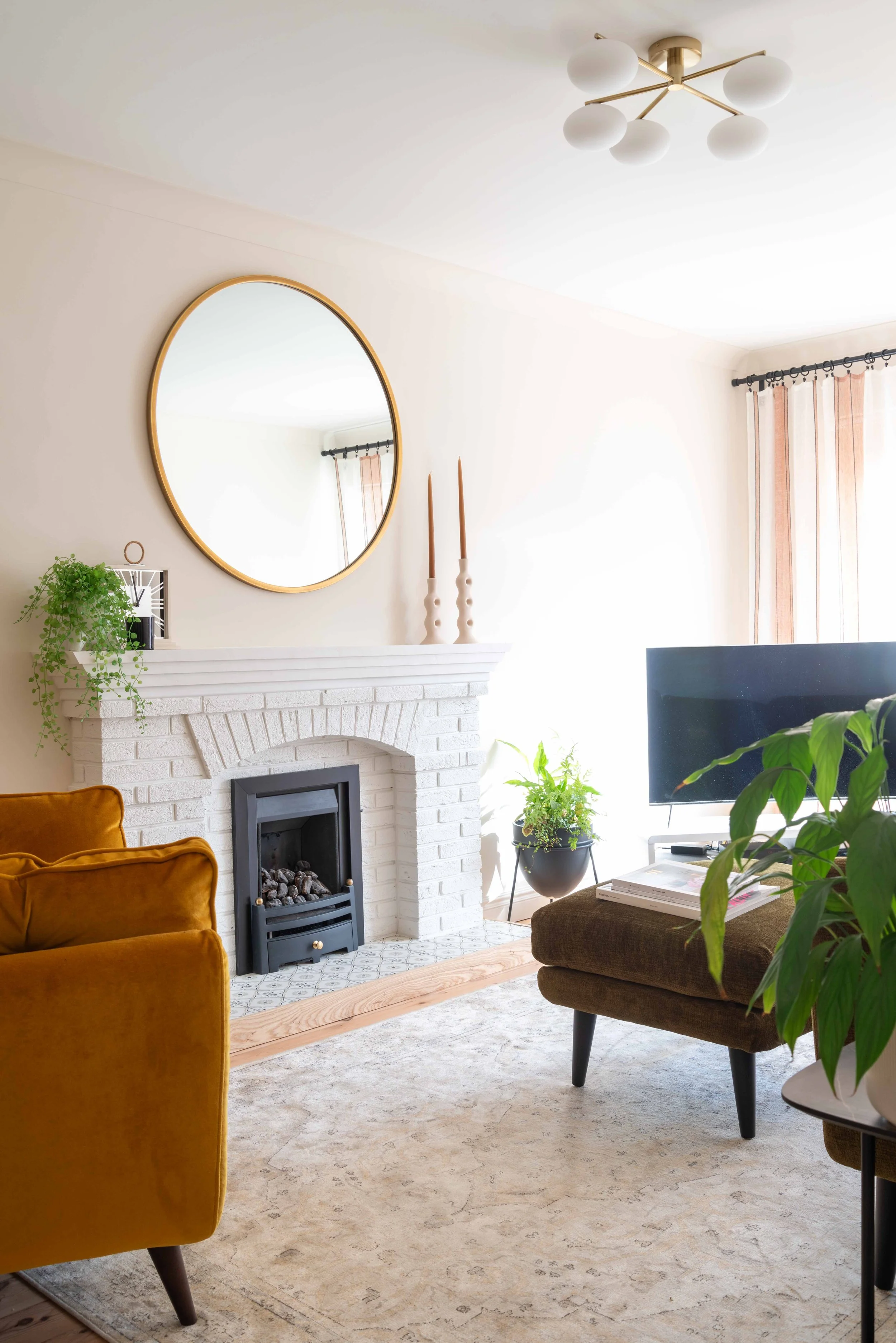 Modern Mid-century Living Room makeover - Worcestershire