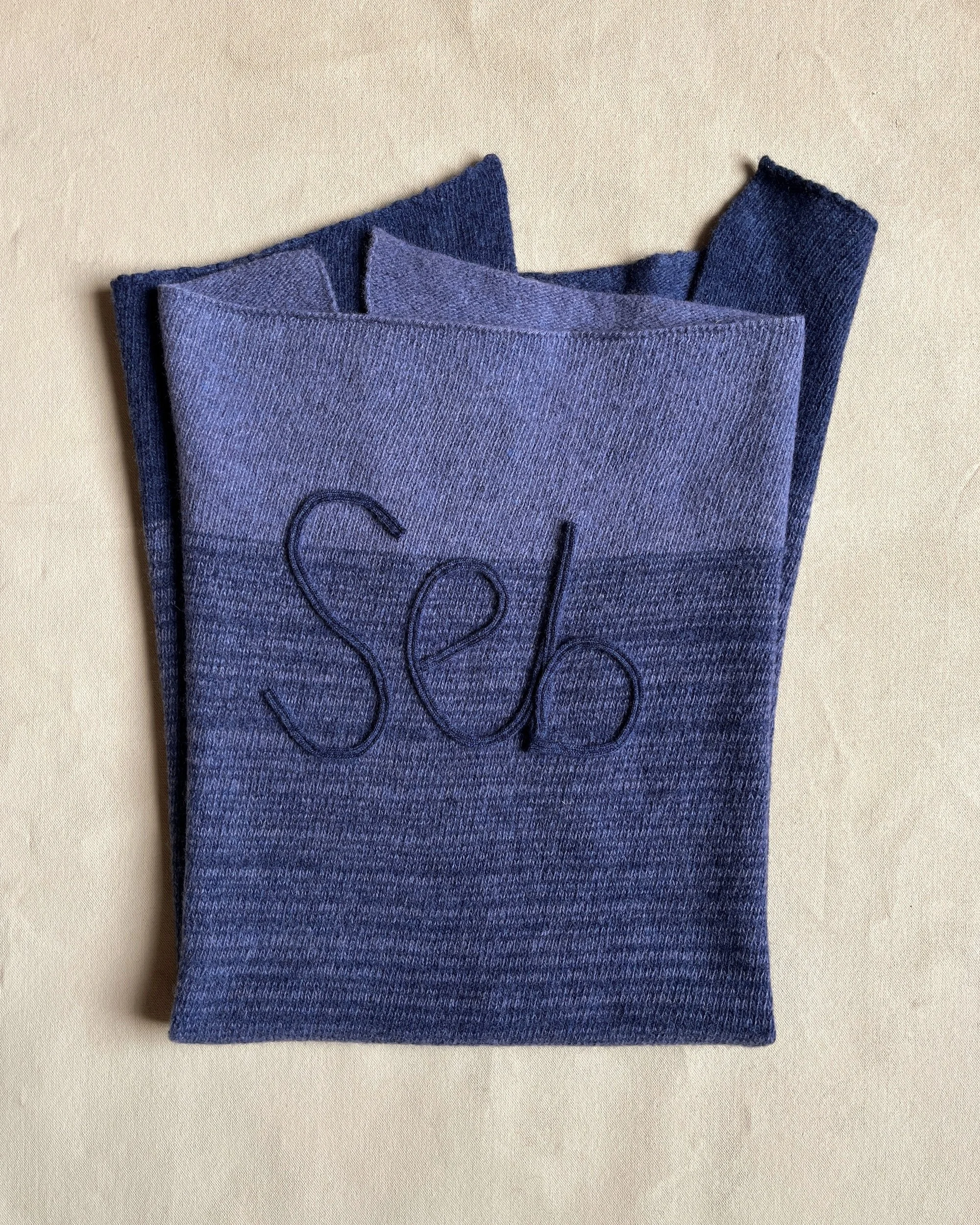 Personalised Baby Blanket Two Blues